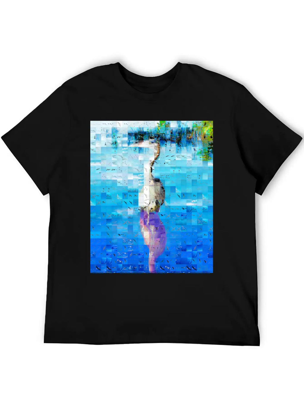 Great Blue Heron Ardea Herodias Timeless Short Sleeve Tee – Comfy And Minimalist Design