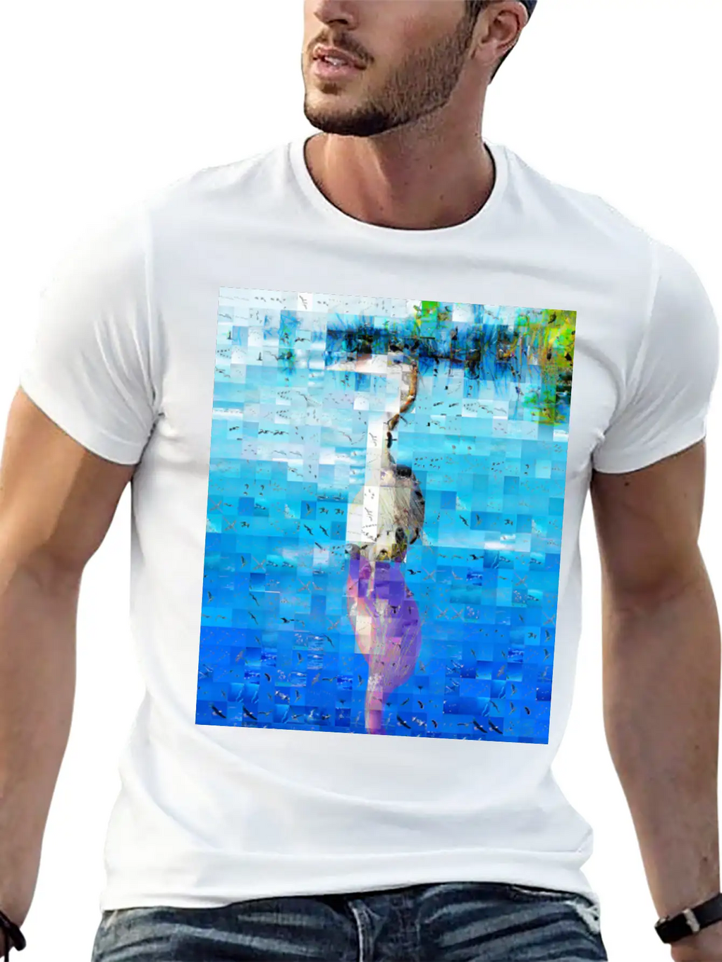 Great Blue Heron Ardea Herodias Timeless Short Sleeve Tee – Comfy And Minimalist Design