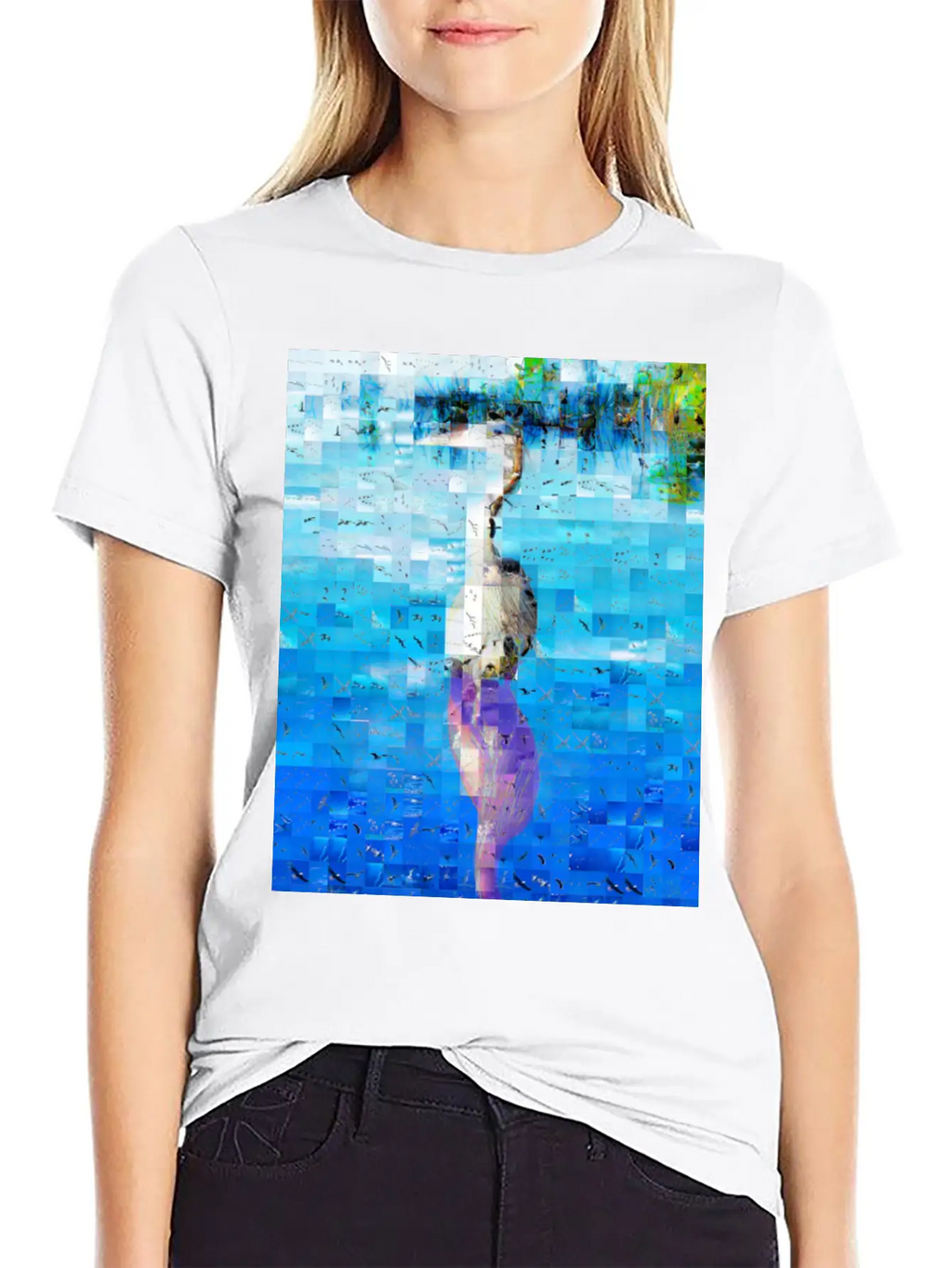 Great Blue Heron Ardea Herodias Timeless Short Sleeve Tee – Comfy And Minimalist Design