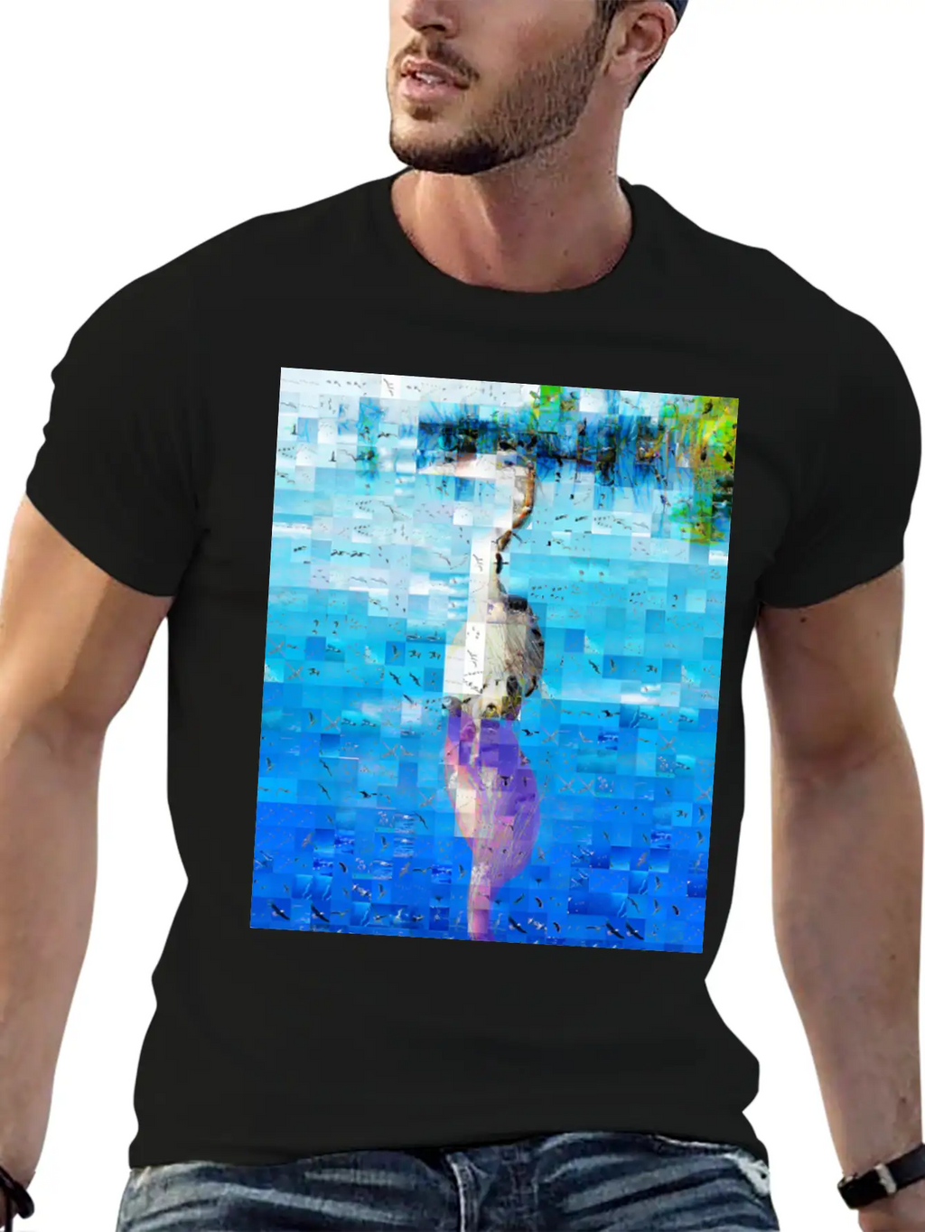 Great Blue Heron Ardea Herodias Timeless Short Sleeve Tee – Comfy And Minimalist Design