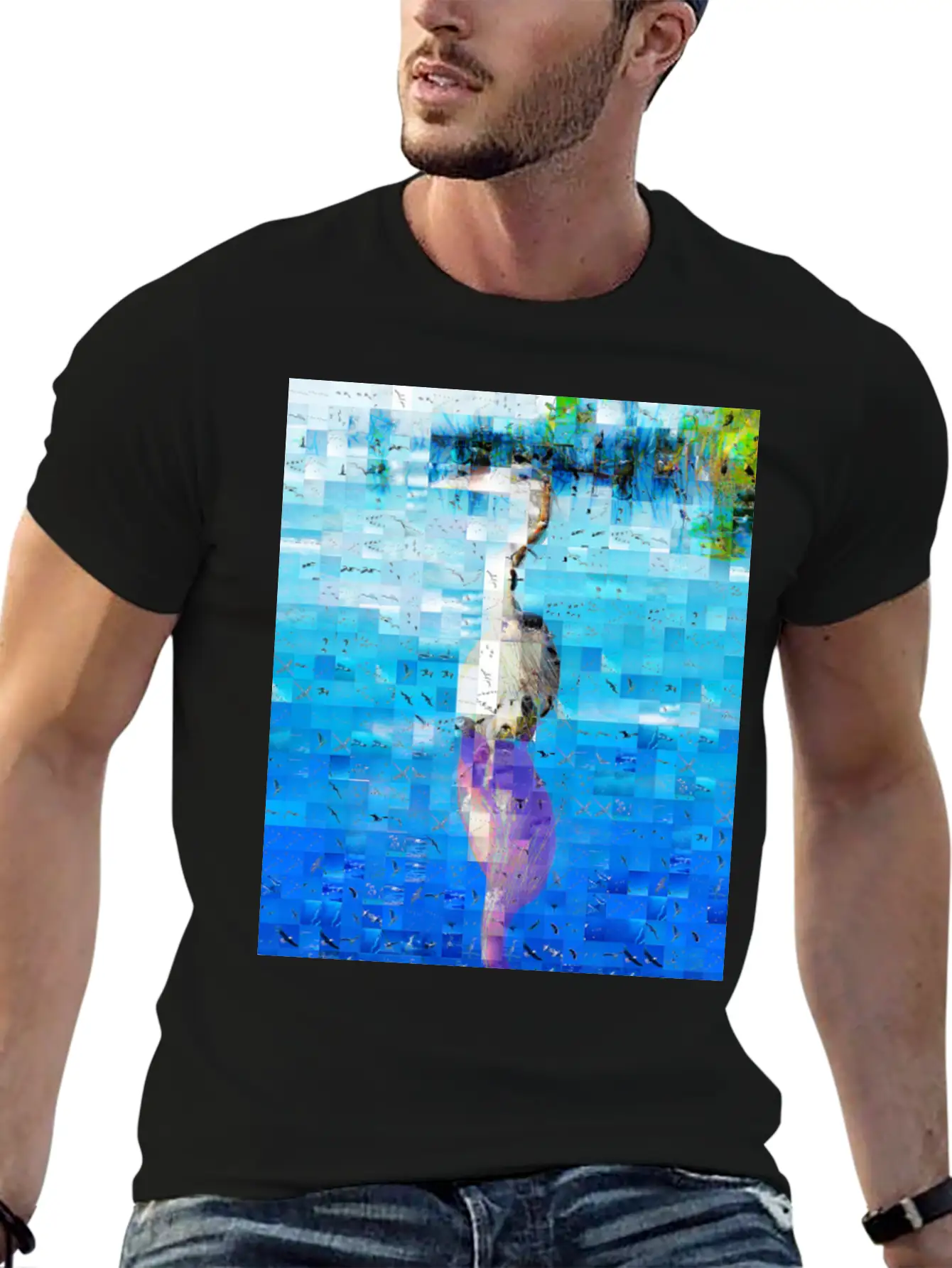 Great Blue Heron Ardea Herodias Timeless Short Sleeve Tee – Comfy And Minimalist Design