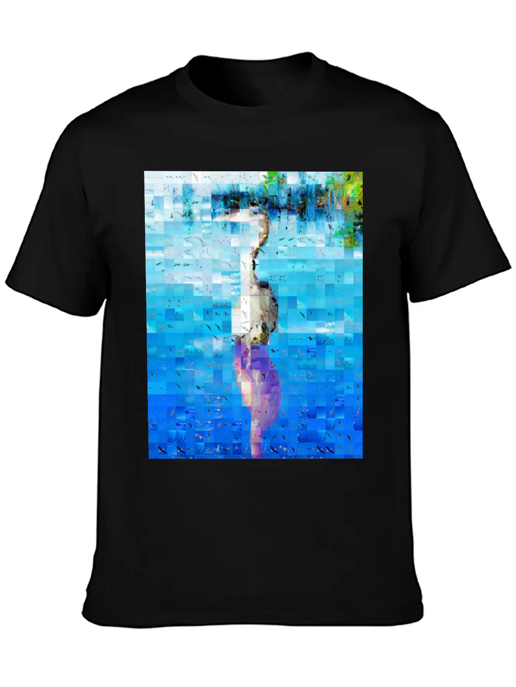 Great Blue Heron Ardea Herodias Timeless Short Sleeve Tee – Comfy And Minimalist Design