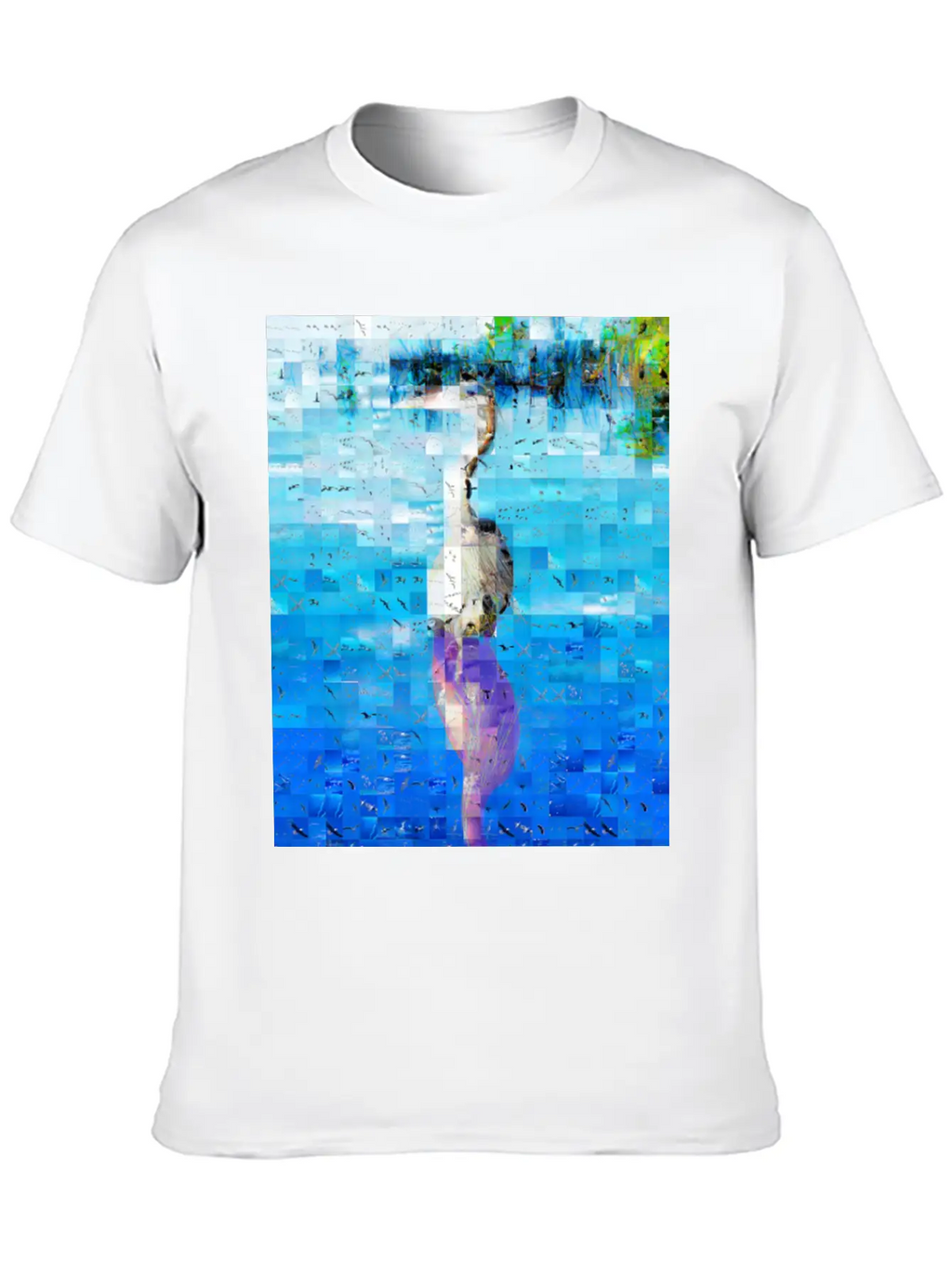 Great Blue Heron Ardea Herodias Timeless Short Sleeve Tee – Comfy And Minimalist Design