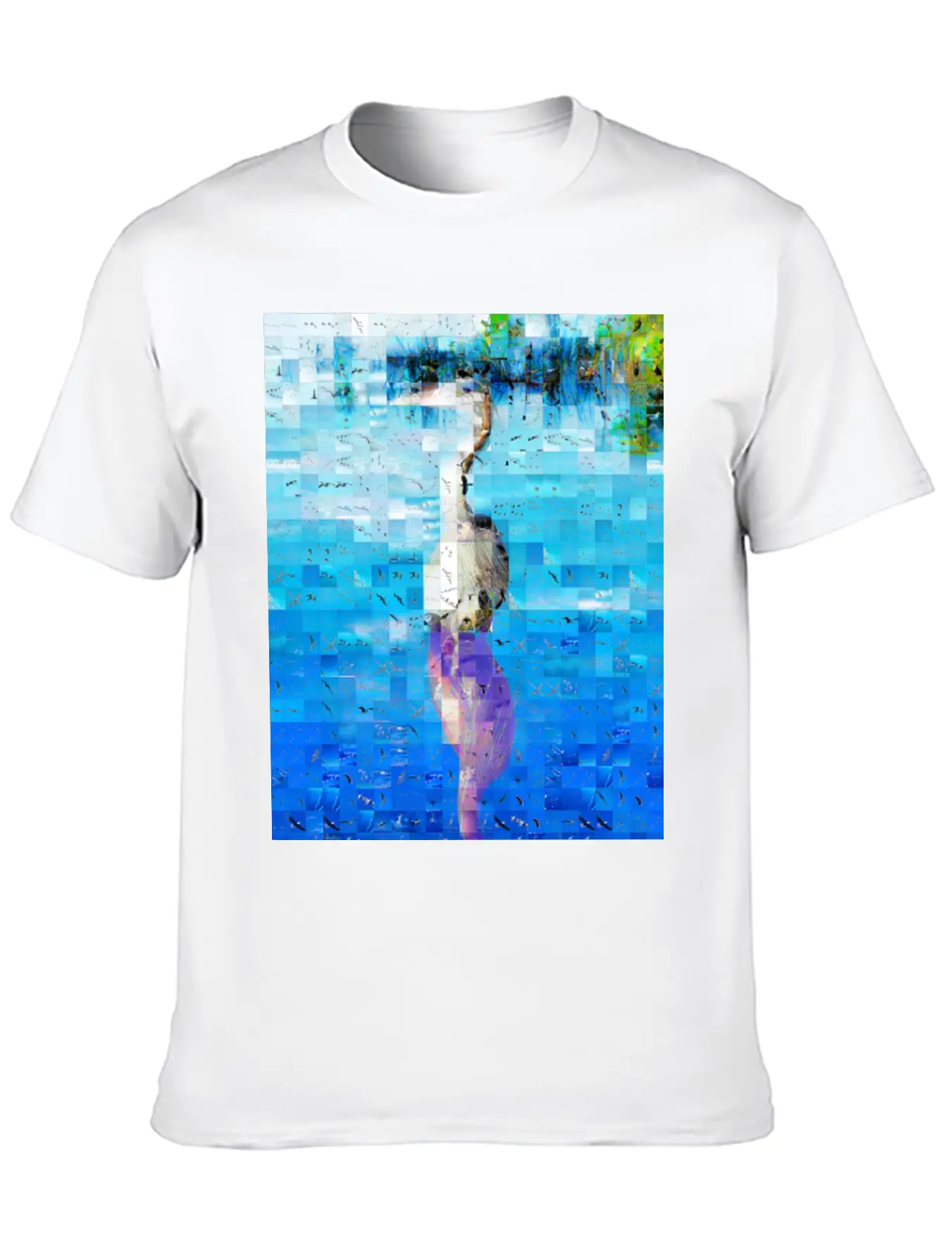 Great Blue Heron Ardea Herodias Timeless Short Sleeve Tee – Comfy And Minimalist Design