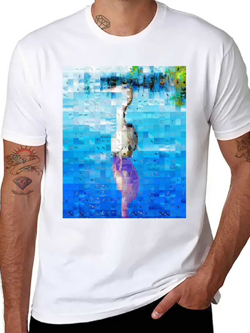 Great Blue Heron Ardea Herodias Timeless Short Sleeve Tee – Comfy And Minimalist Design