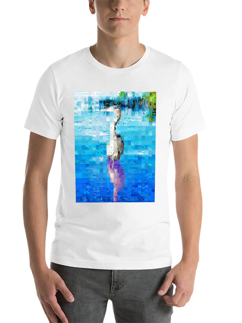 Great Blue Heron Ardea Herodias Timeless Short Sleeve Tee – Comfy And Minimalist Design