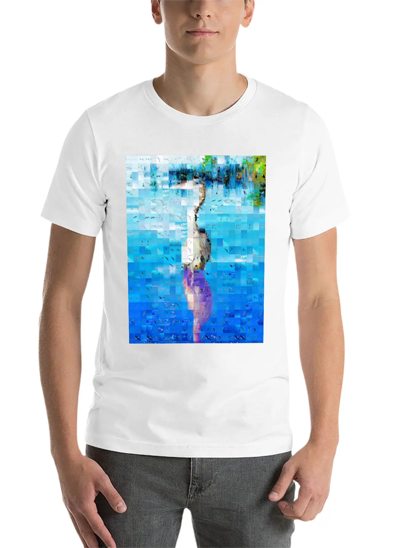 Great Blue Heron Ardea Herodias Timeless Short Sleeve Tee – Comfy And Minimalist Design