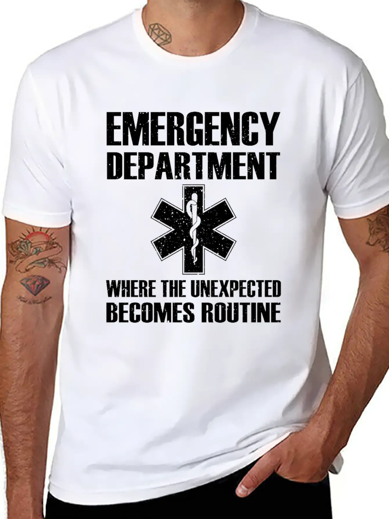Great Emergency Department Saying Breathable Graphic T-Shirt – Perfect For Casual Days