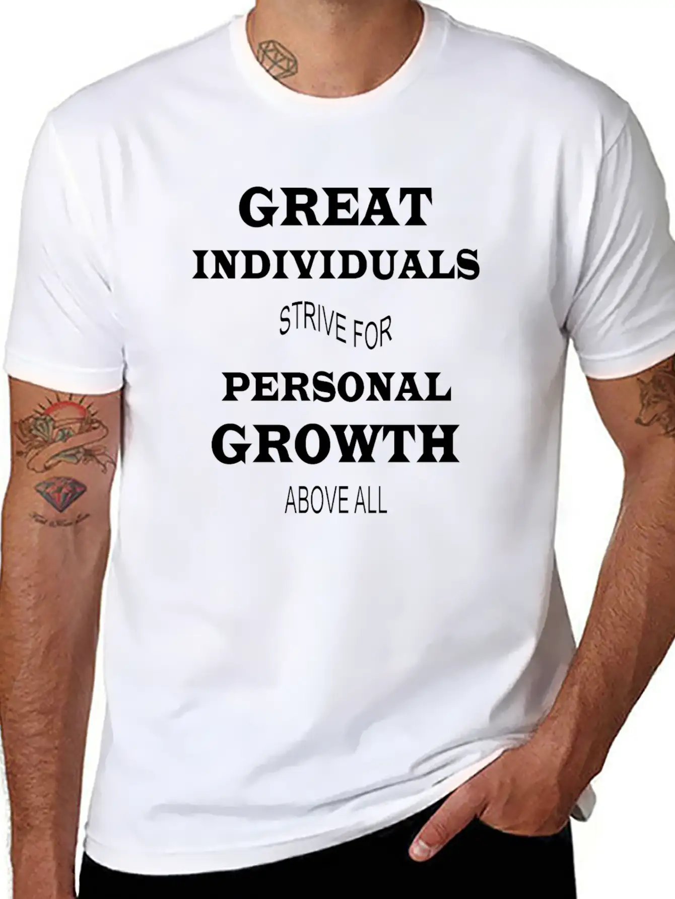 GREAT INDIVIDUAL, PERSONAL GROWTH DESIGN Classic Cotton Tee – Unisex Comfort For Any Season