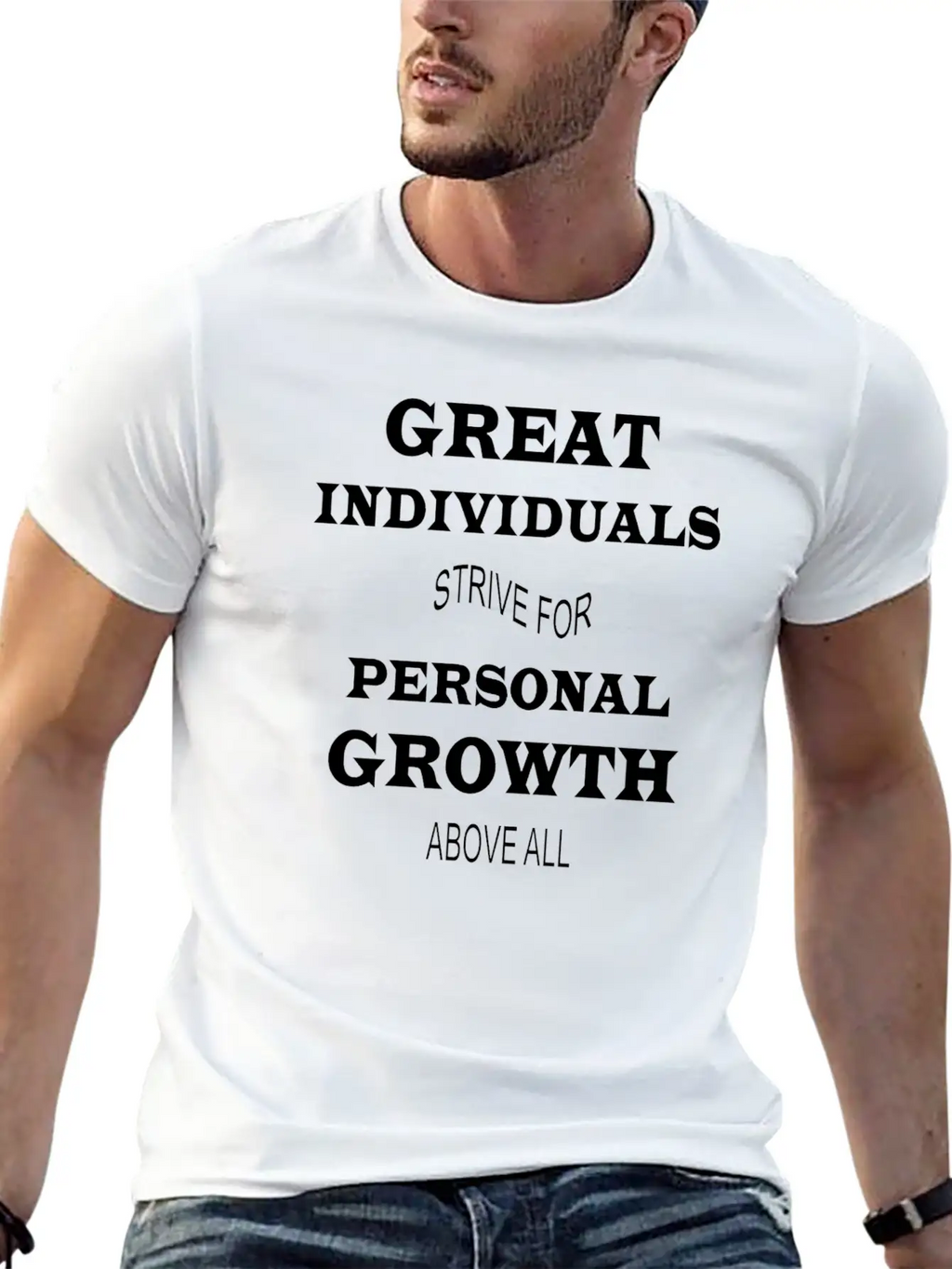 GREAT INDIVIDUAL, PERSONAL GROWTH DESIGN Classic Cotton Tee – Unisex Comfort For Any Season