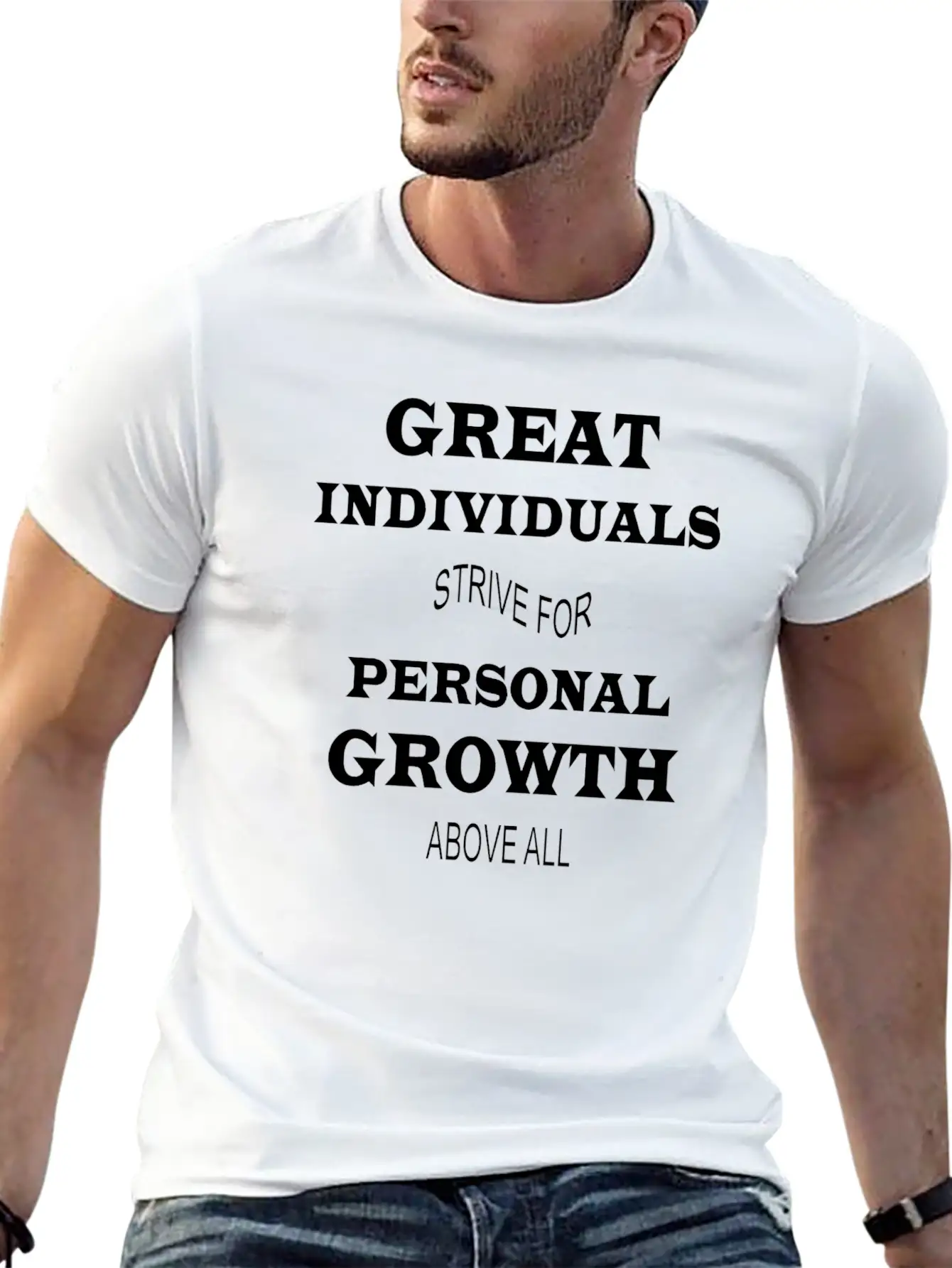 GREAT INDIVIDUAL, PERSONAL GROWTH DESIGN Classic Cotton Tee – Unisex Comfort For Any Season