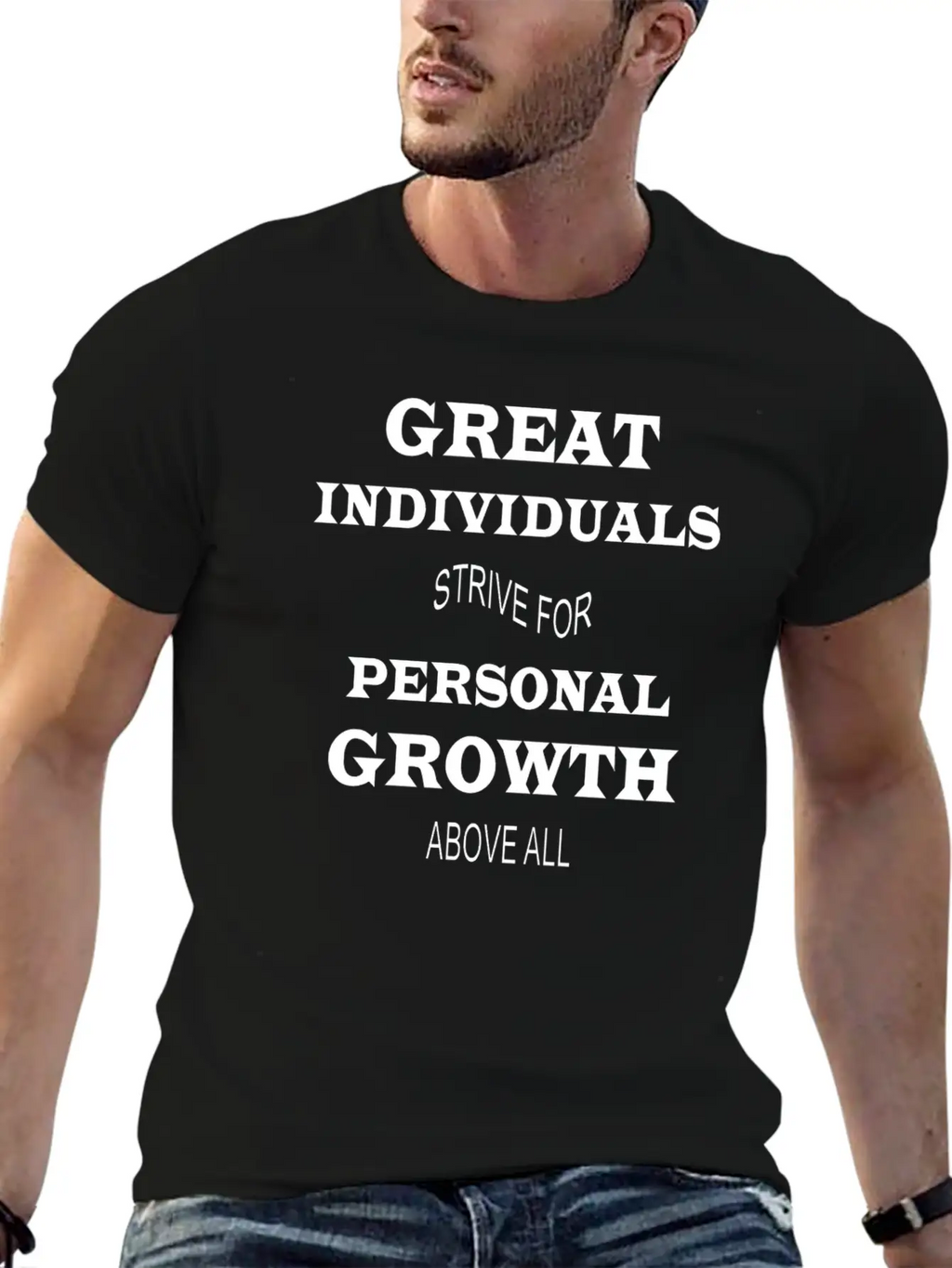 GREAT INDIVIDUAL, PERSONAL GROWTH DESIGN Classic Cotton Tee – Unisex Comfort For Any Season