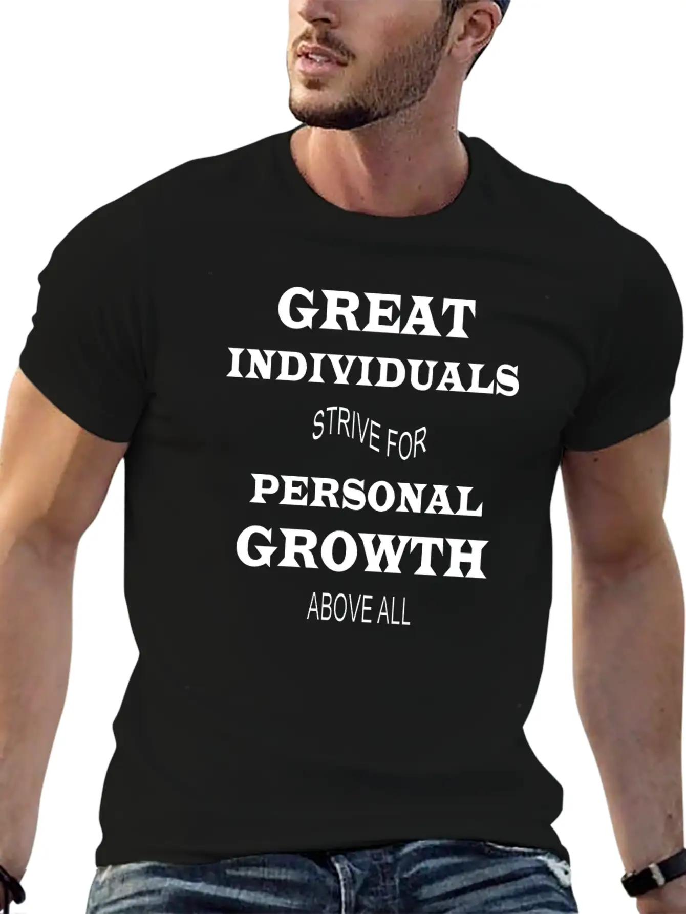 GREAT INDIVIDUAL, PERSONAL GROWTH DESIGN Classic Cotton Tee – Unisex Comfort For Any Season