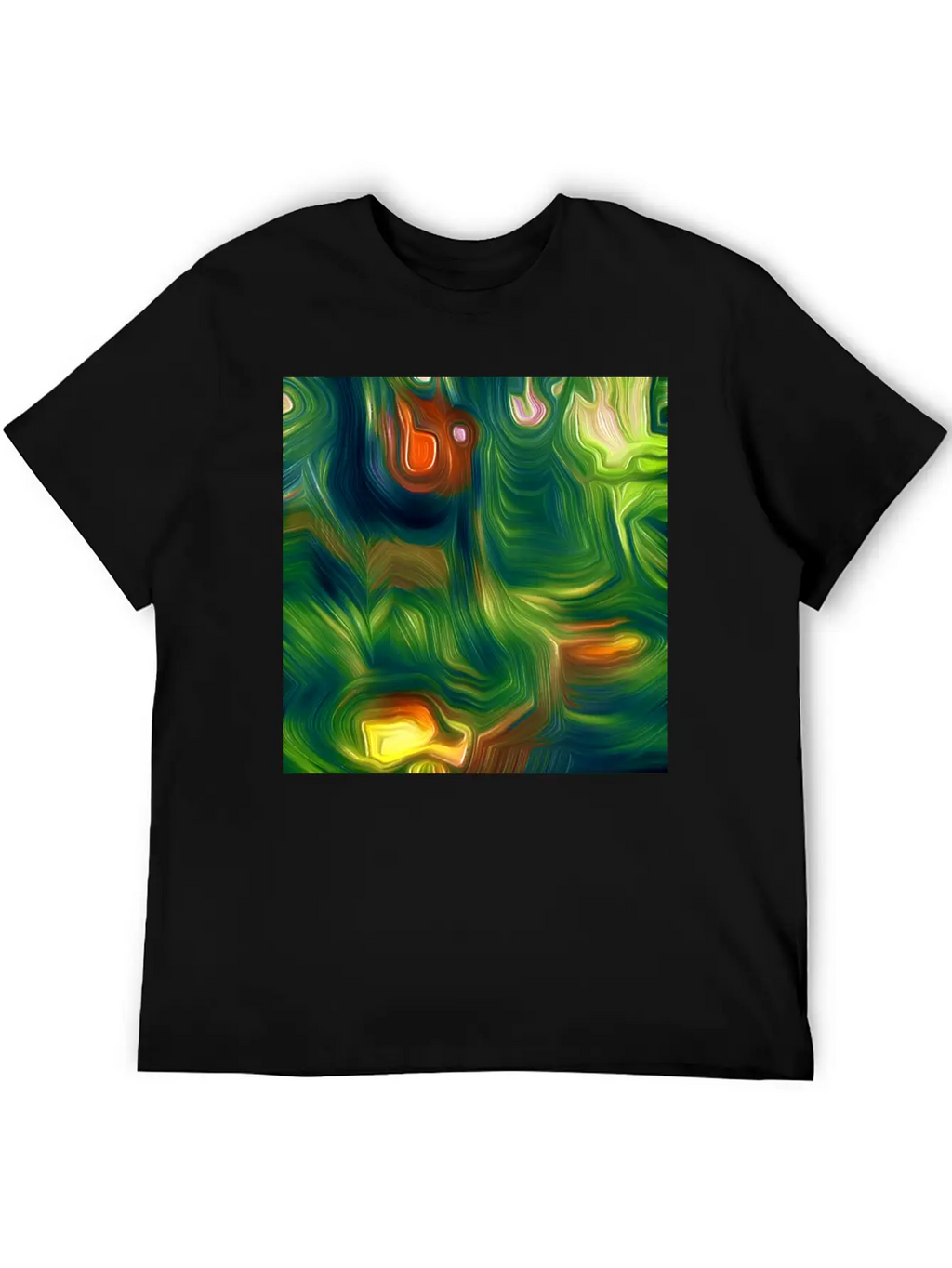 Great Moss Digital Art Abstract Painting Classic Cotton Tee – Unisex Comfort For Any Season