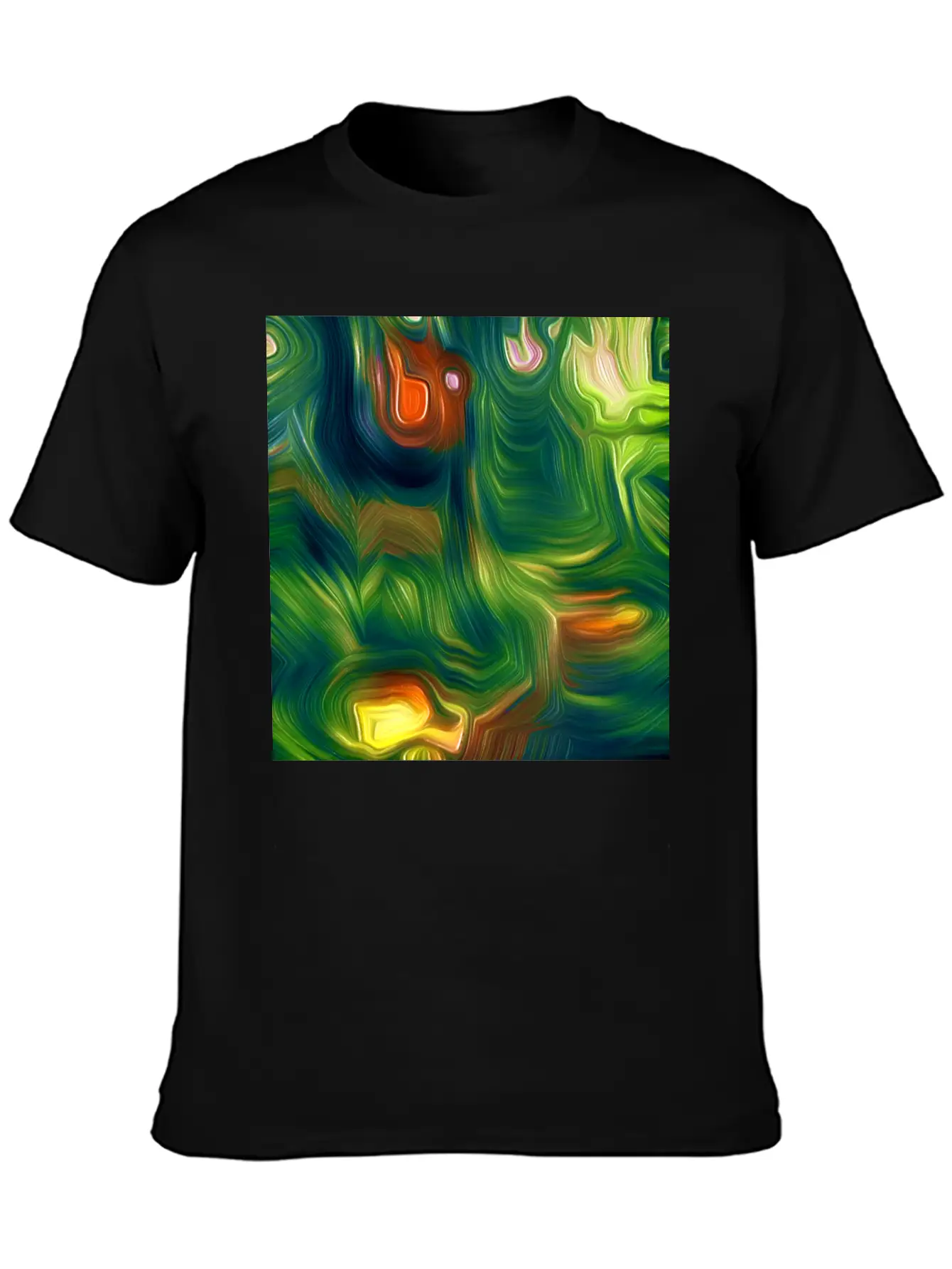 Great Moss Digital Art Abstract Painting Classic Cotton Tee – Unisex Comfort For Any Season