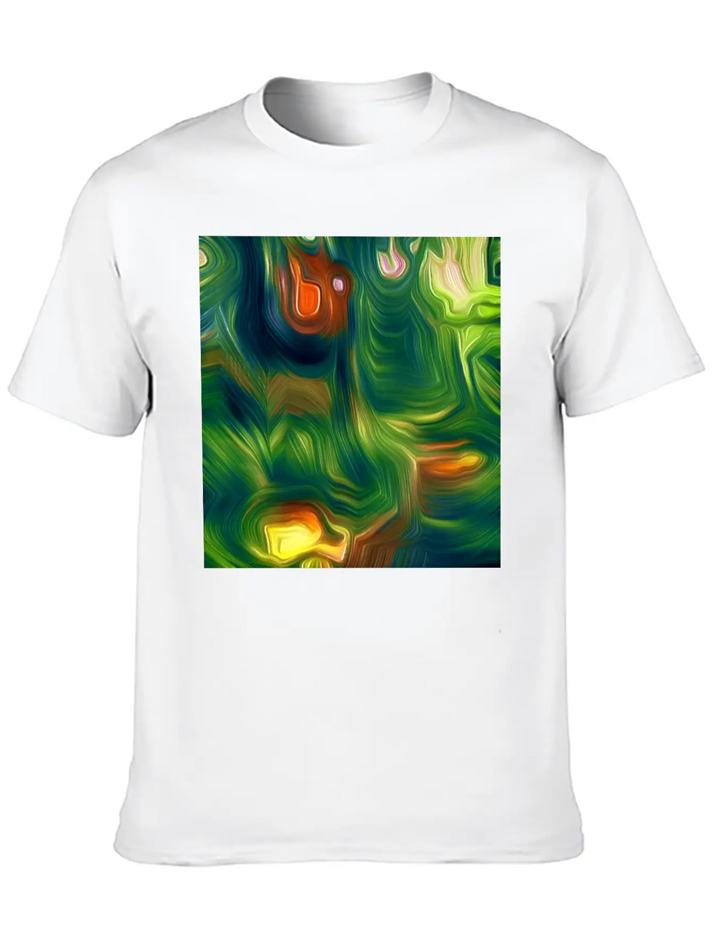 Great Moss Digital Art Abstract Painting Classic Cotton Tee – Unisex Comfort For Any Season