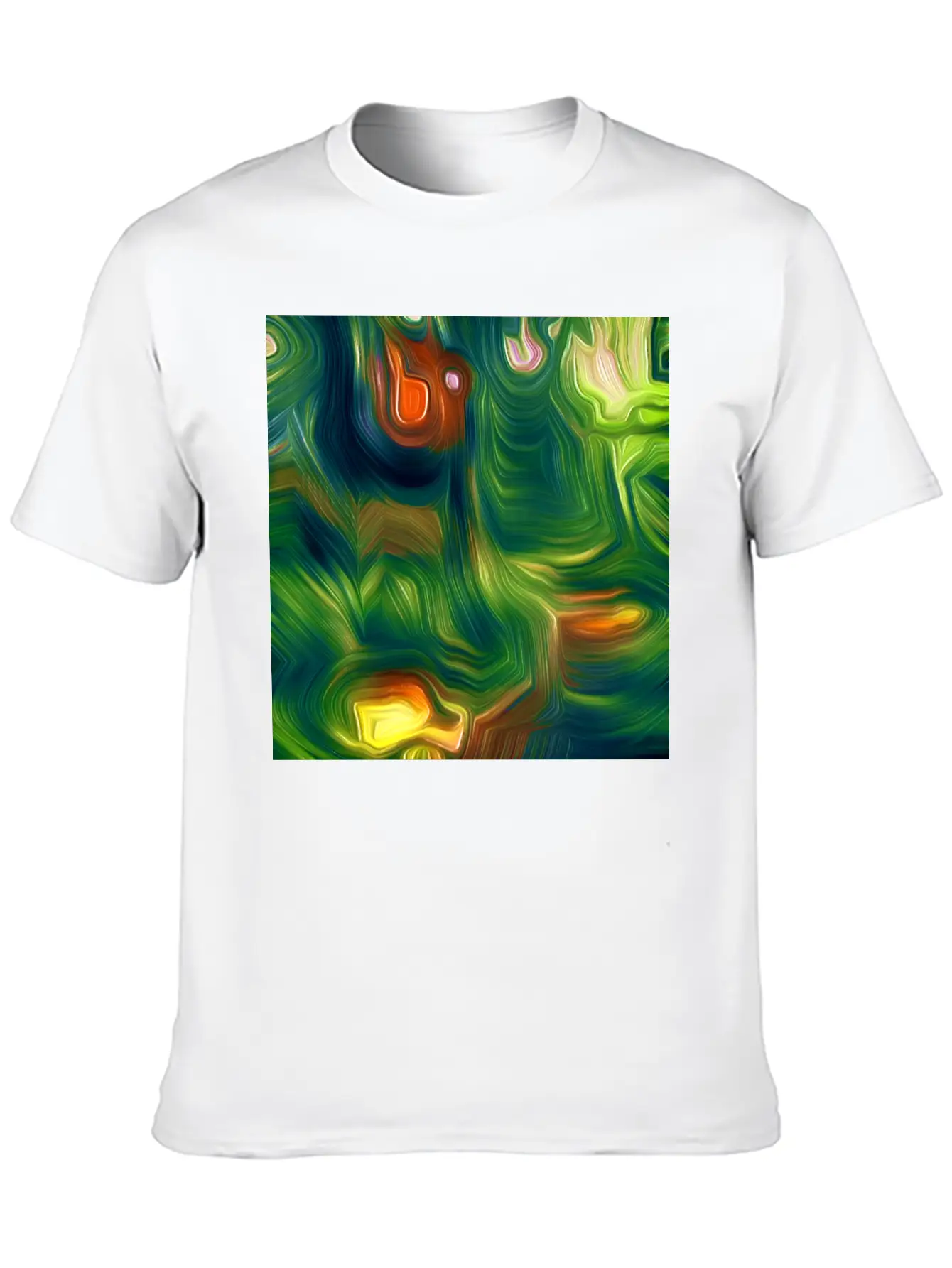 Great Moss Digital Art Abstract Painting Classic Cotton Tee – Unisex Comfort For Any Season
