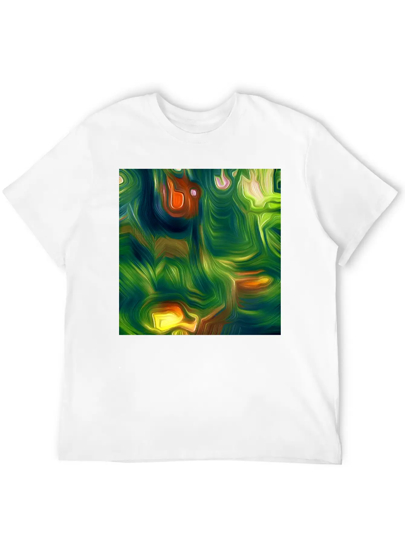 Great Moss Digital Art Abstract Painting Classic Cotton Tee – Unisex Comfort For Any Season