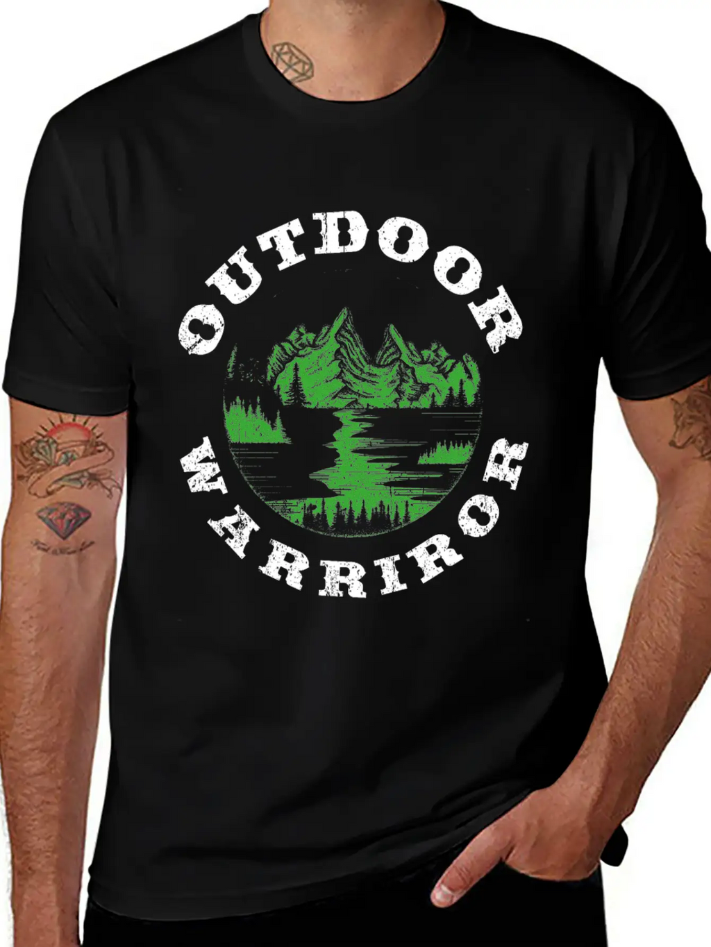 Great Nature Design Quote Outdoor Warrior Unisex Casual T-Shirt – Clean Design For Daily Comfort