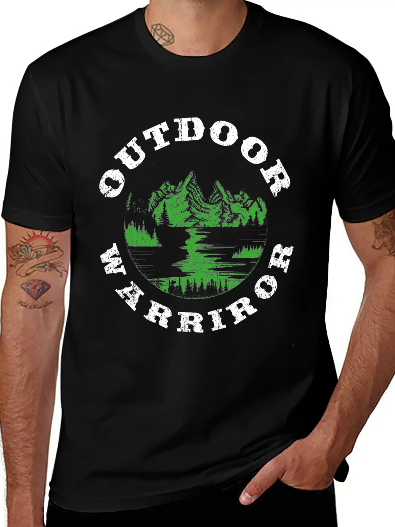 Great Nature Design Quote Outdoor Warrior Unisex Casual T-Shirt – Clean Design For Daily Comfort