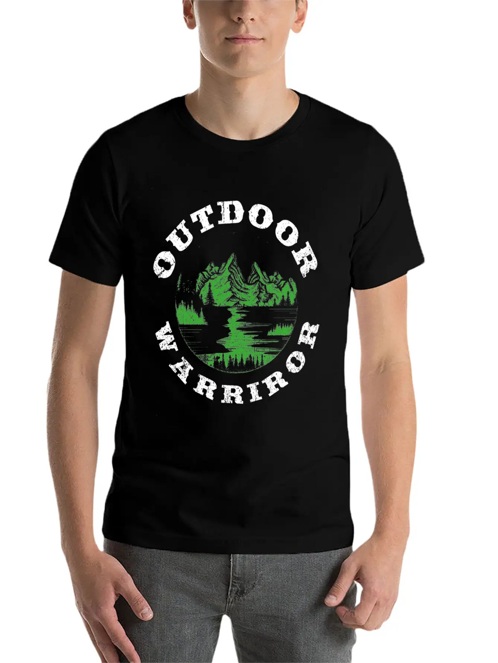 Great Nature Design Quote Outdoor Warrior Unisex Casual T-Shirt – Clean Design For Daily Comfort