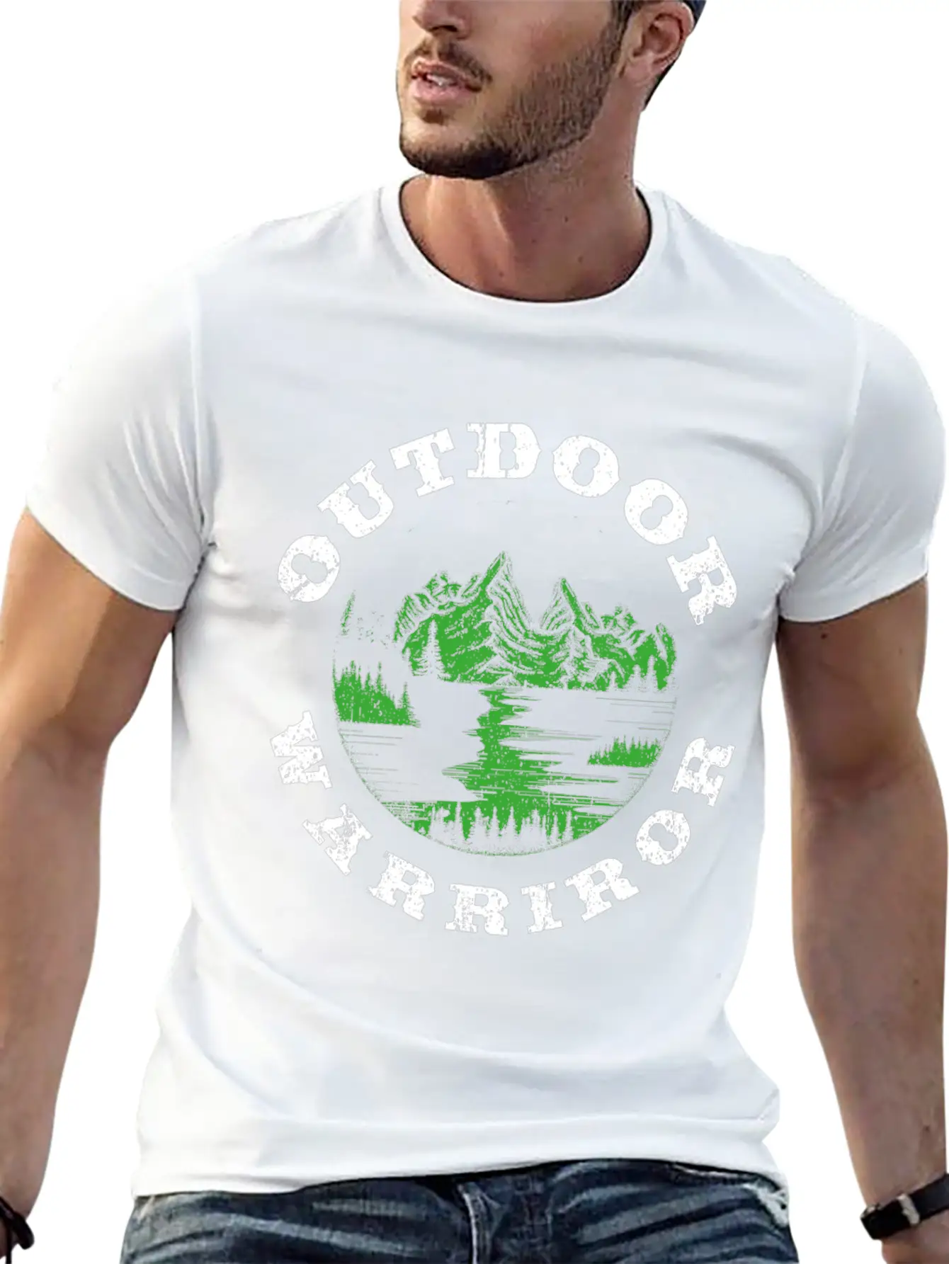 Great Nature Design Quote Outdoor Warrior Unisex Casual T-Shirt – Clean Design For Daily Comfort