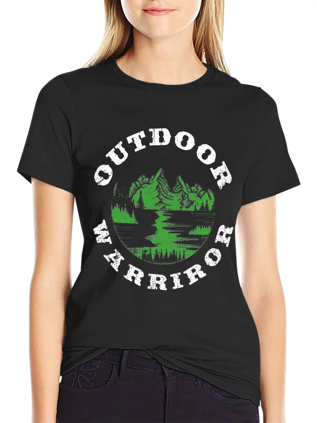 Great Nature Design Quote Outdoor Warrior Unisex Casual T-Shirt – Clean Design For Daily Comfort