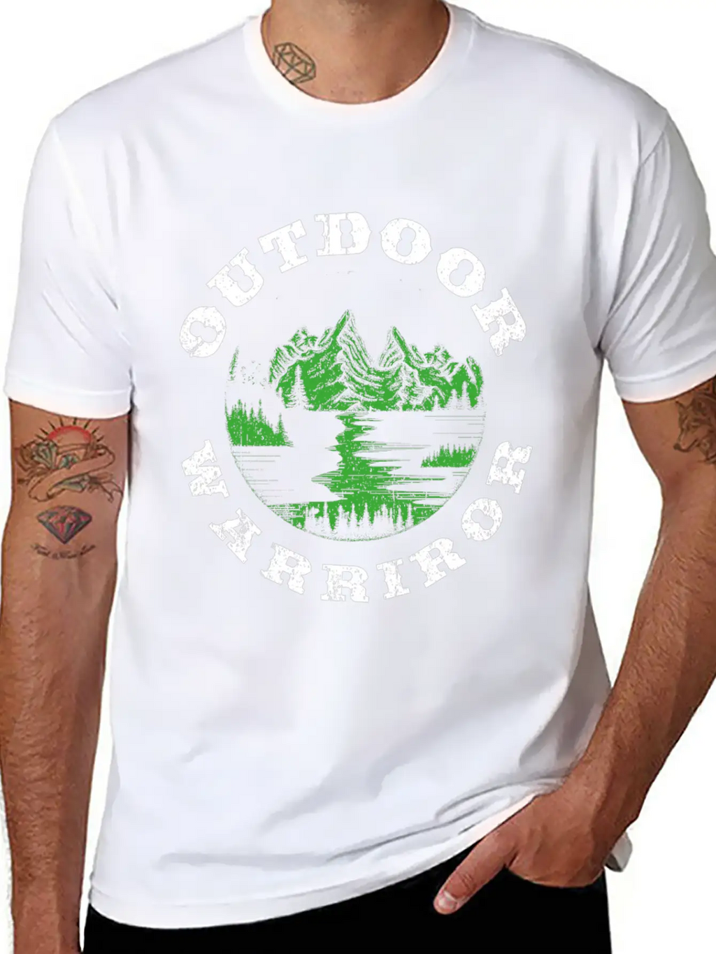 Great Nature Design Quote Outdoor Warrior Unisex Casual T-Shirt – Clean Design For Daily Comfort