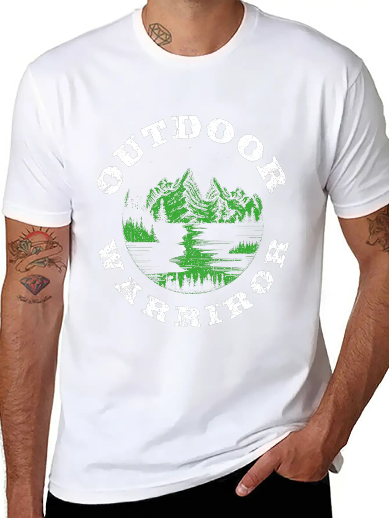 Great Nature Design Quote Outdoor Warrior Unisex Casual T-Shirt – Clean Design For Daily Comfort