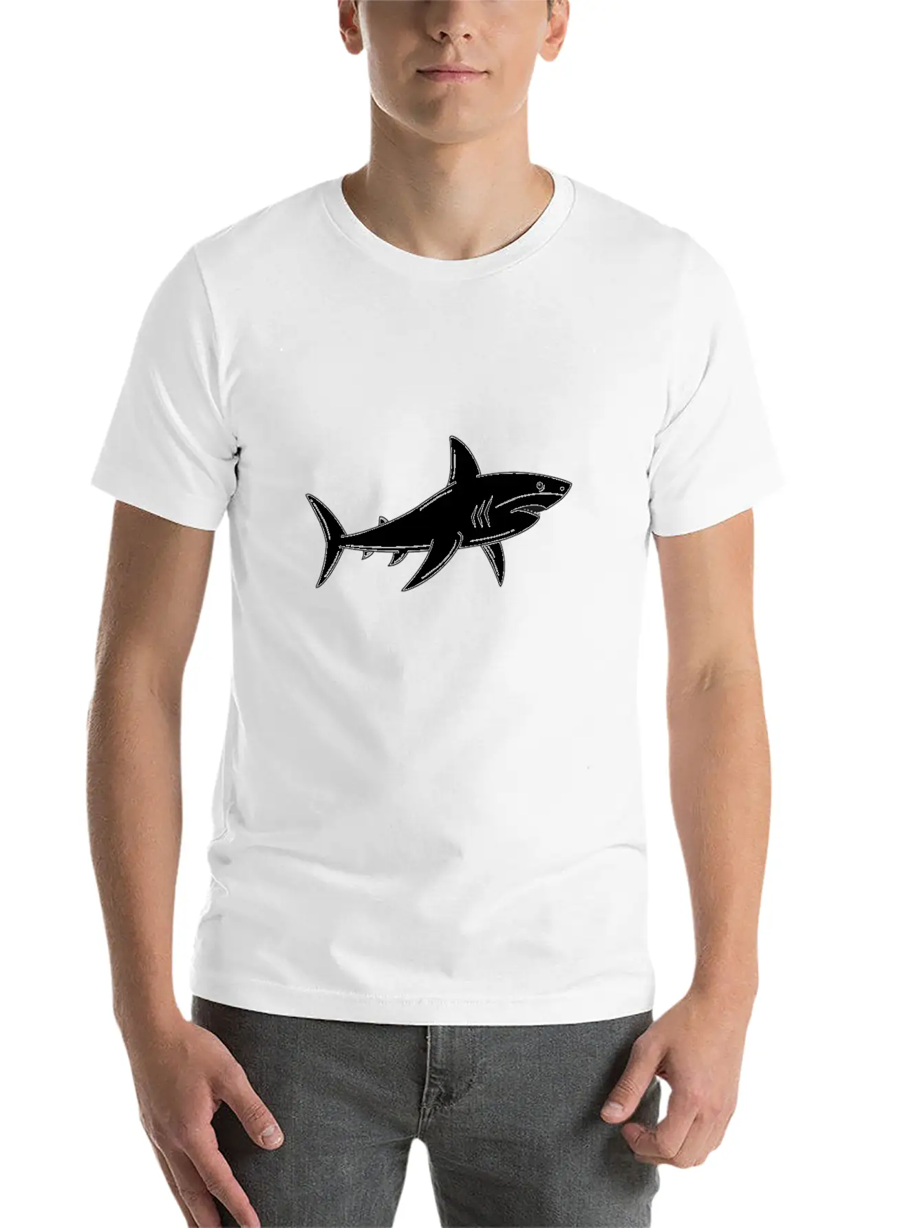 Great White Shark - Ocean Shark - Shark Lover Breathable Graphic T-Shirt – Perfect For Casual Days
