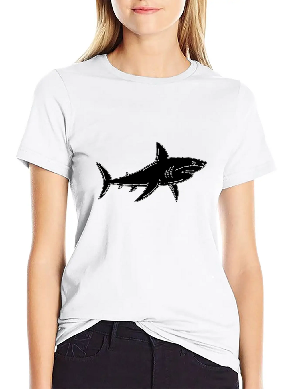 Great White Shark - Ocean Shark - Shark Lover Breathable Graphic T-Shirt – Perfect For Casual Days