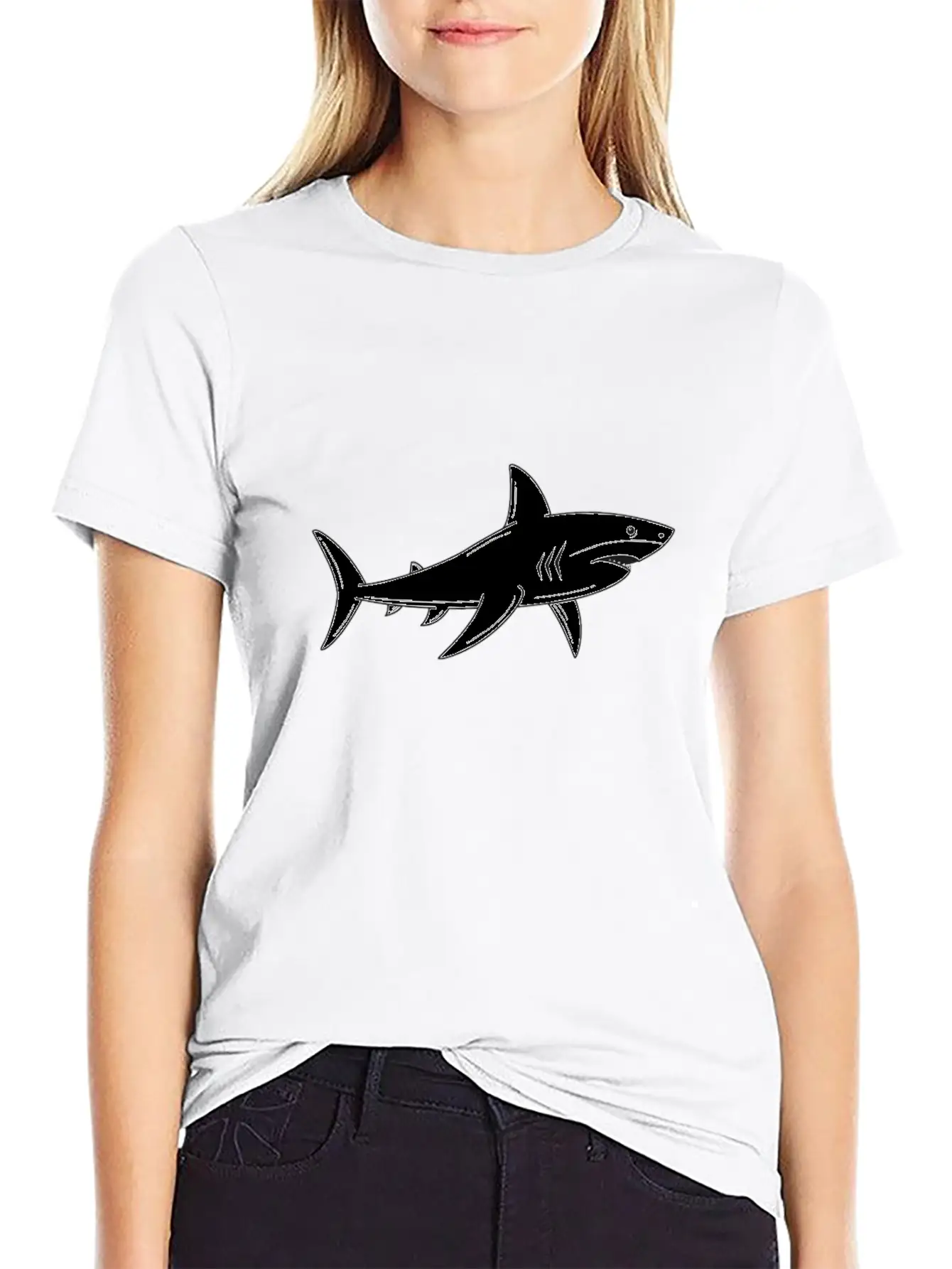Great White Shark - Ocean Shark - Shark Lover Breathable Graphic T-Shirt – Perfect For Casual Days