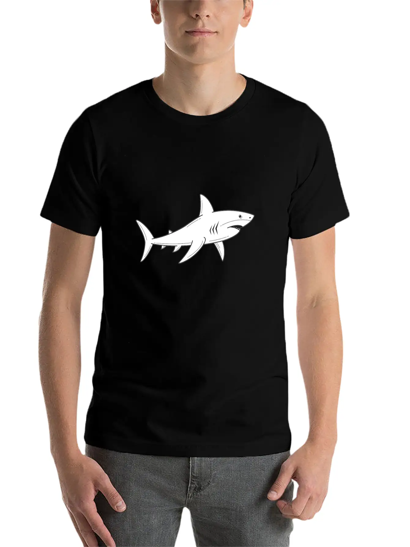 Great White Shark - Ocean Shark - Shark Lover Breathable Graphic T-Shirt – Perfect For Casual Days