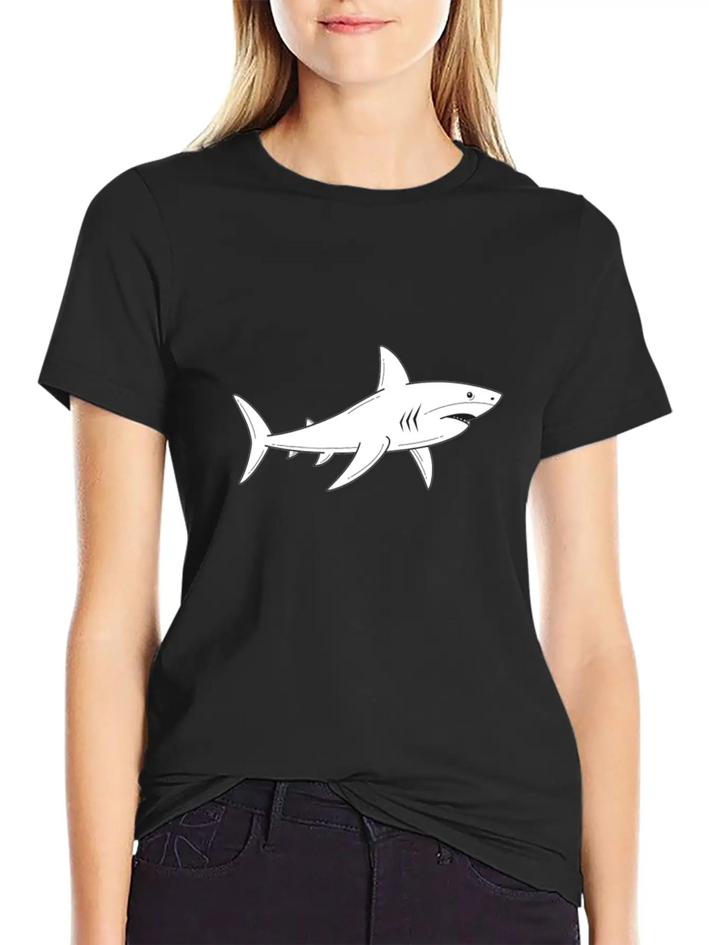 Great White Shark - Ocean Shark - Shark Lover Breathable Graphic T-Shirt – Perfect For Casual Days