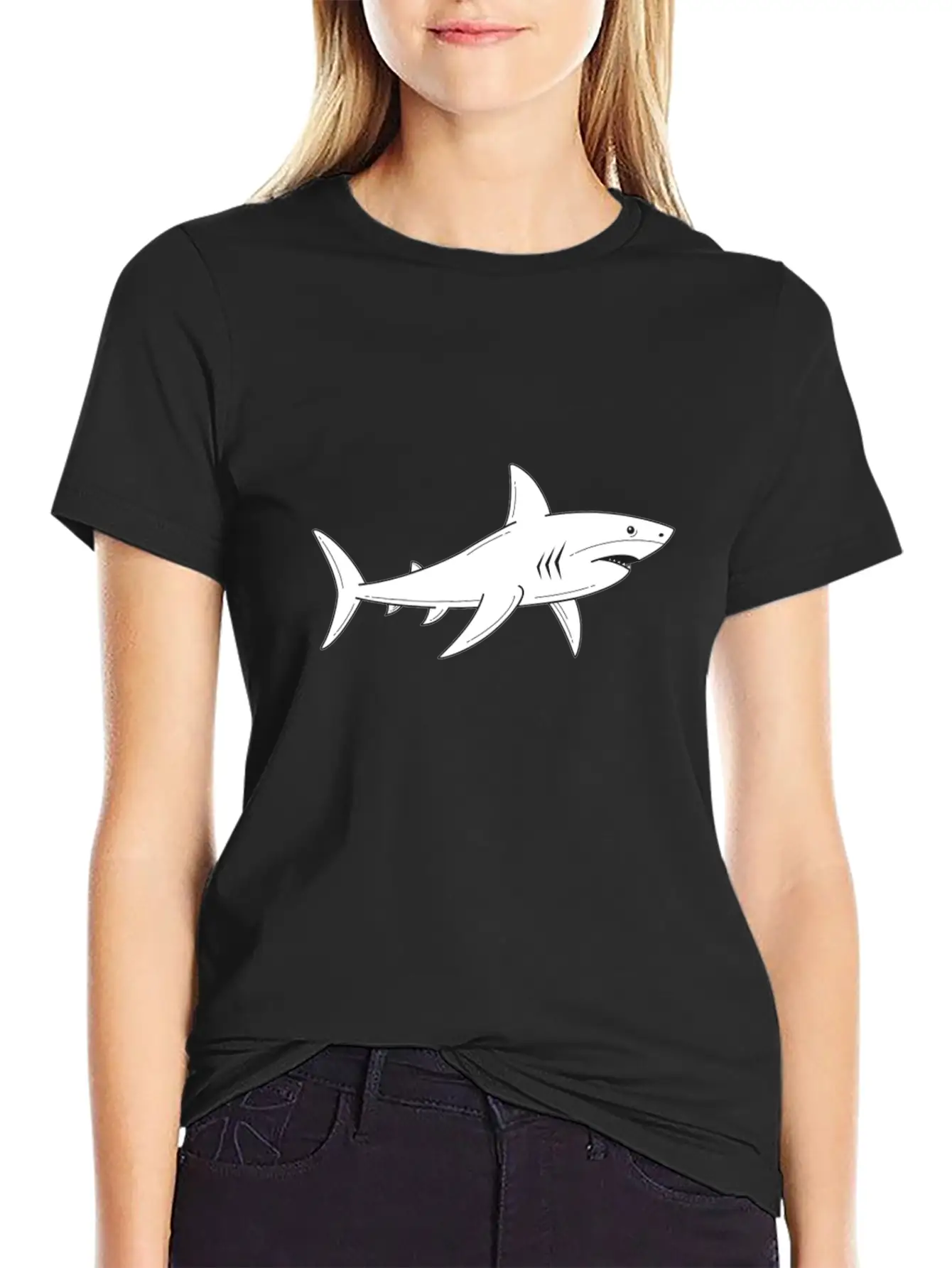 Great White Shark - Ocean Shark - Shark Lover Breathable Graphic T-Shirt – Perfect For Casual Days