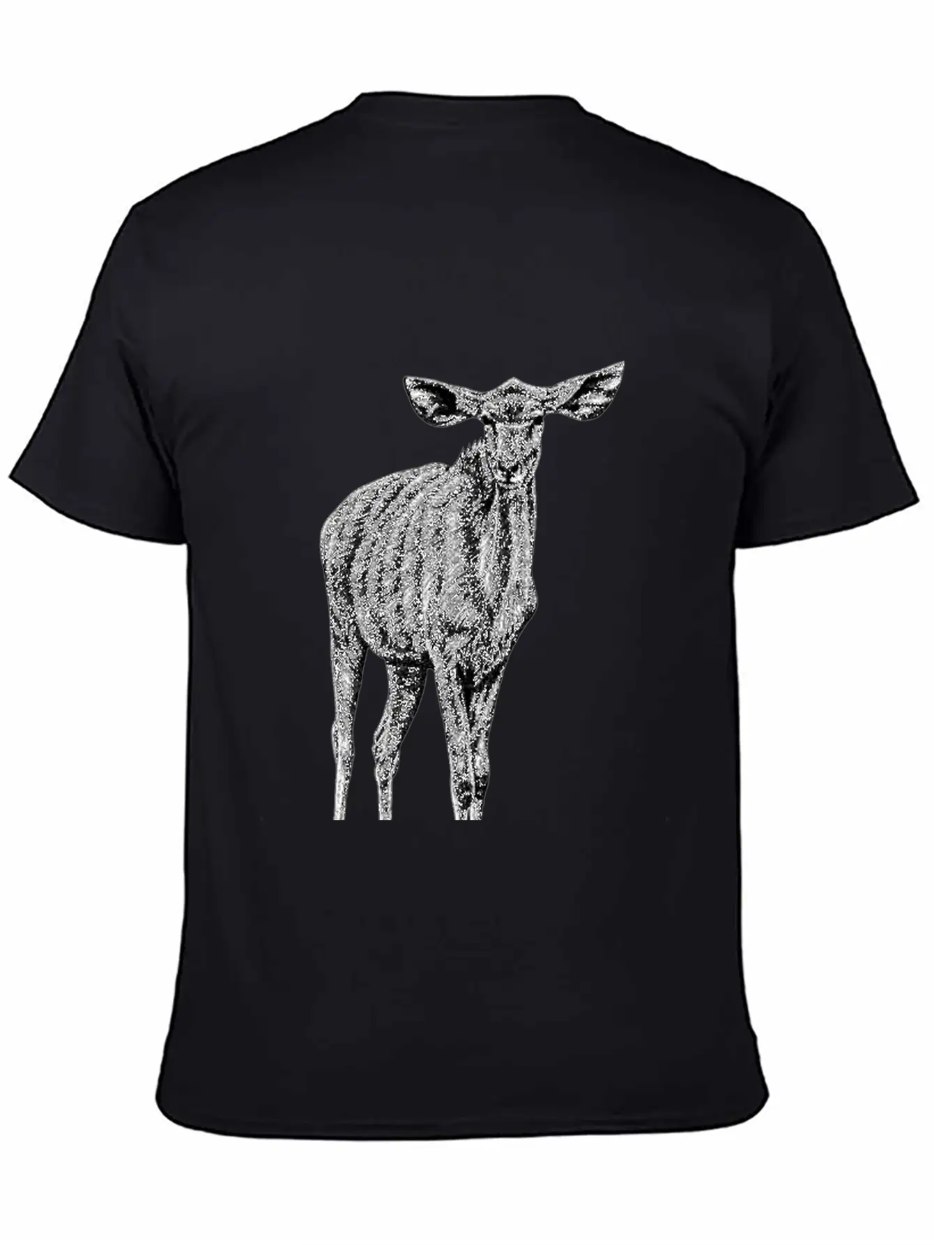 Greater Kudu - African Antelope - Ink Illustration Unisex Casual T-Shirt – Clean Design For Daily Comfort
