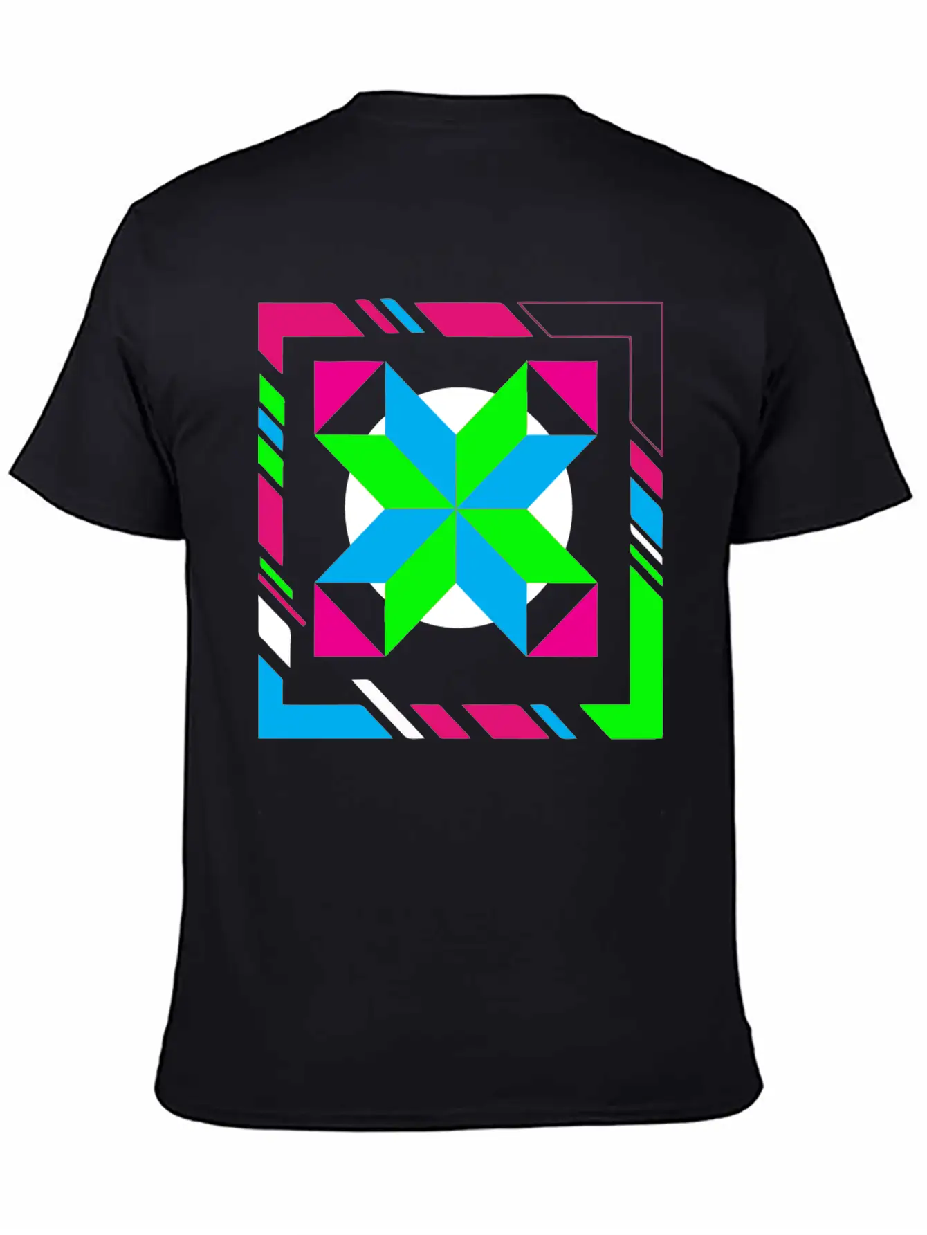 Green And Blue Abstract Art Timeless Short Sleeve Tee – Comfy And Minimalist Design