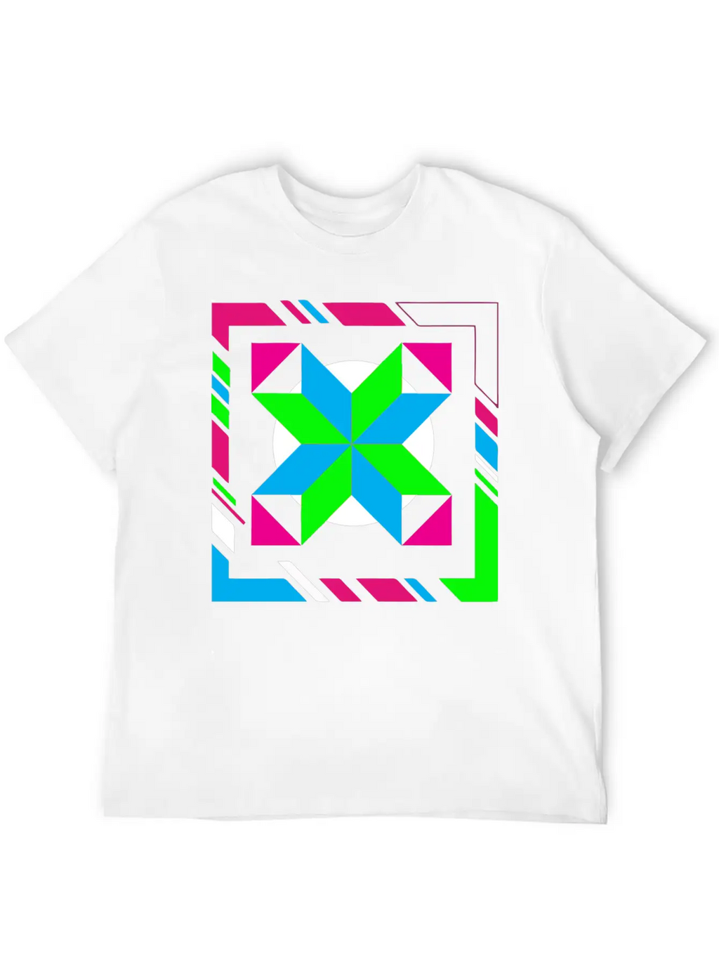 Green And Blue Abstract Art Timeless Short Sleeve Tee – Comfy And Minimalist Design
