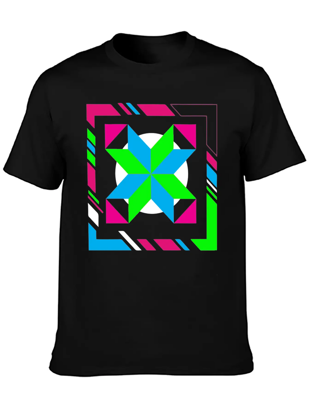 Green And Blue Abstract Art Timeless Short Sleeve Tee – Comfy And Minimalist Design
