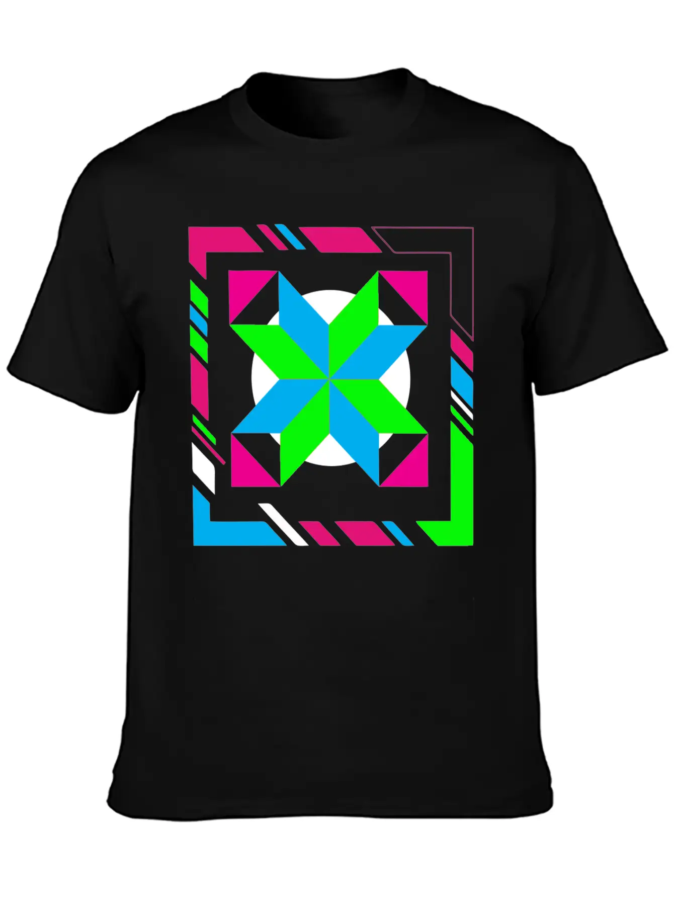 Green And Blue Abstract Art Timeless Short Sleeve Tee – Comfy And Minimalist Design