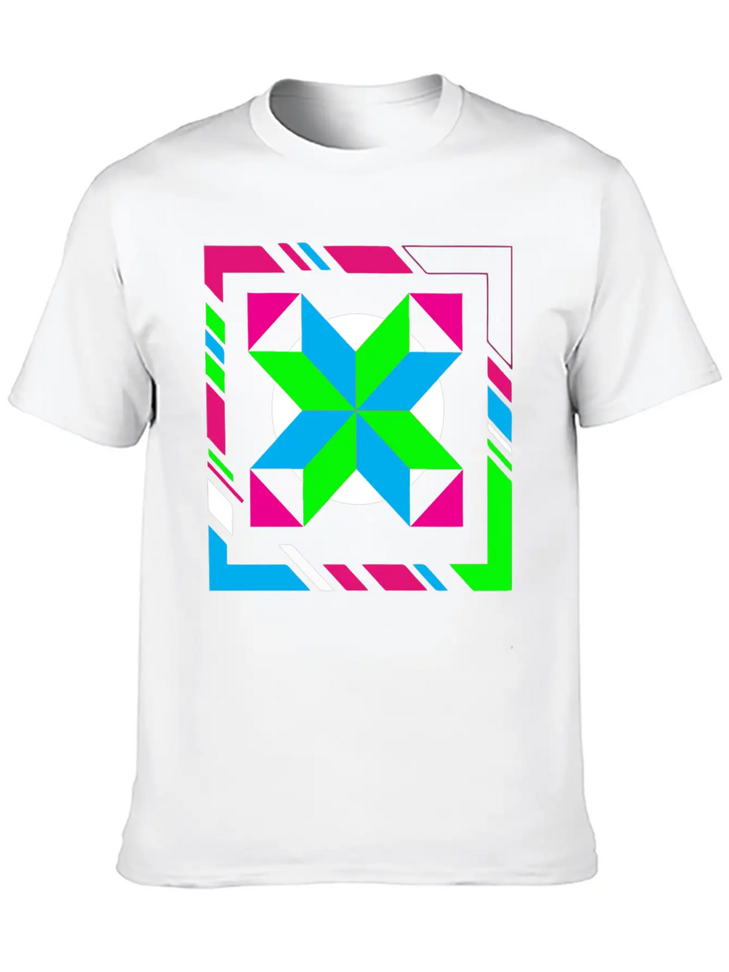 Green And Blue Abstract Art Timeless Short Sleeve Tee – Comfy And Minimalist Design