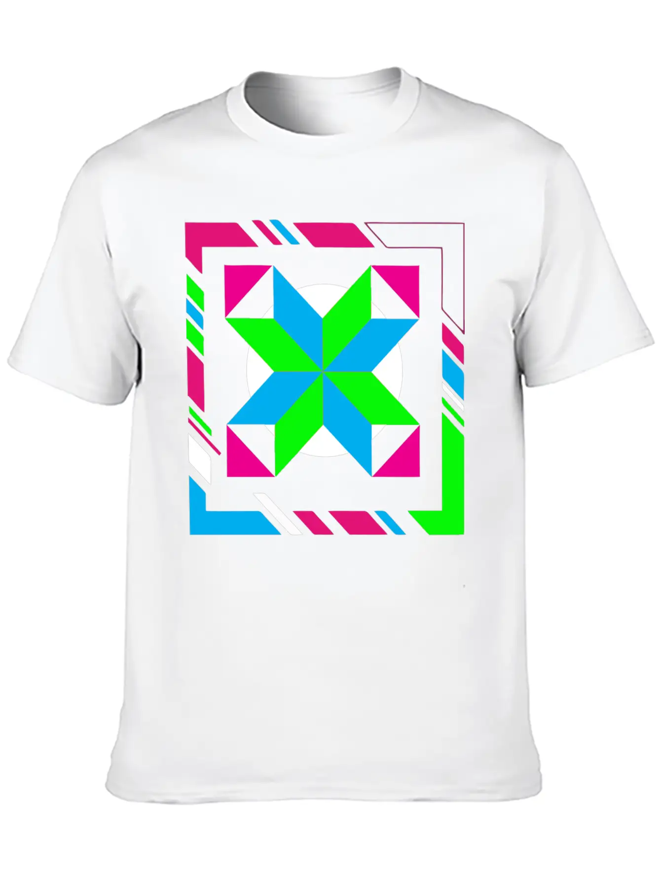 Green And Blue Abstract Art Timeless Short Sleeve Tee – Comfy And Minimalist Design