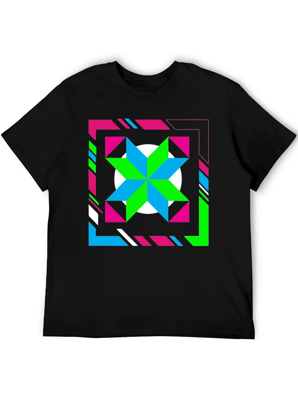 Green And Blue Abstract Art Timeless Short Sleeve Tee – Comfy And Minimalist Design
