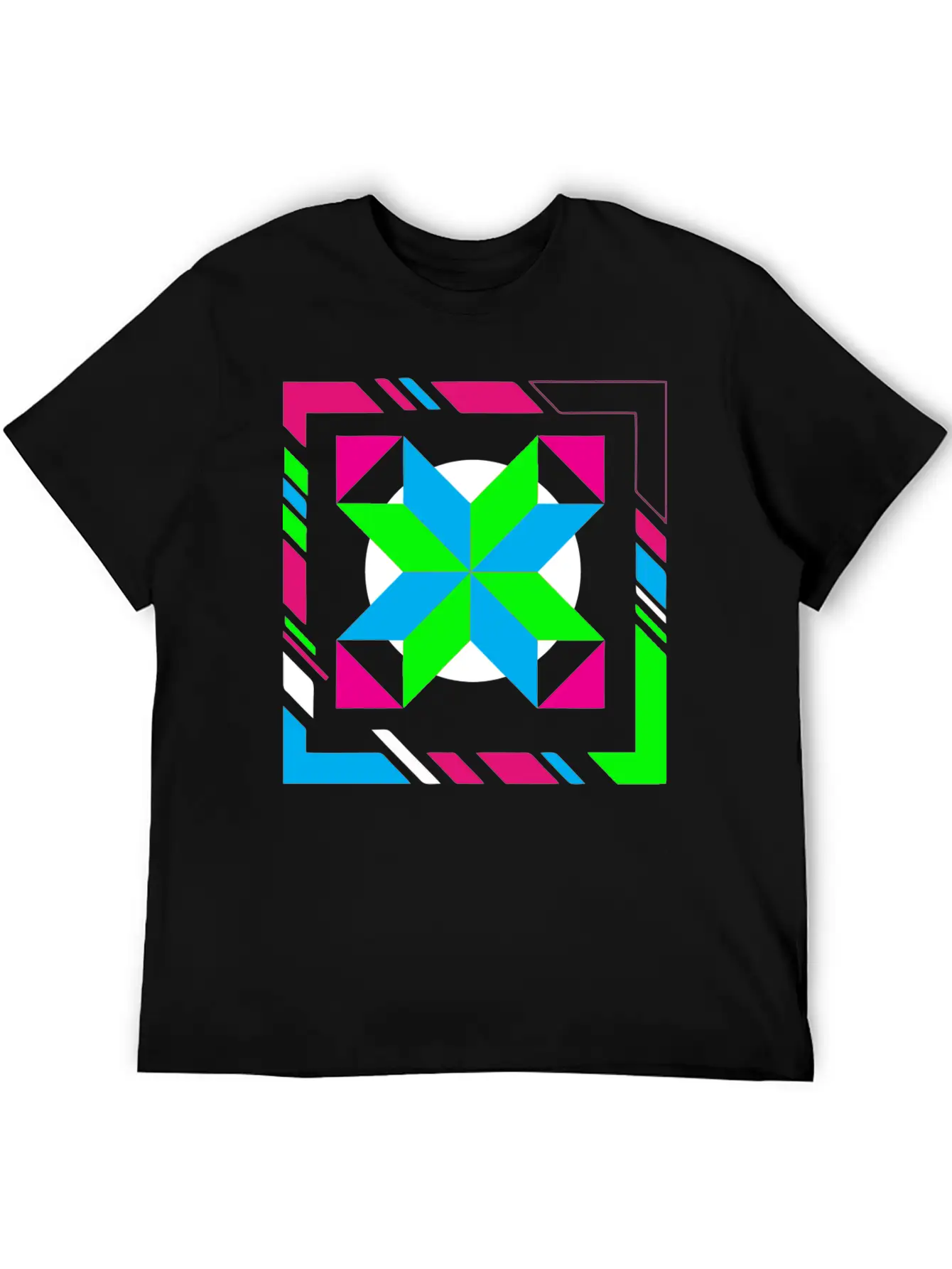 Green And Blue Abstract Art Timeless Short Sleeve Tee – Comfy And Minimalist Design