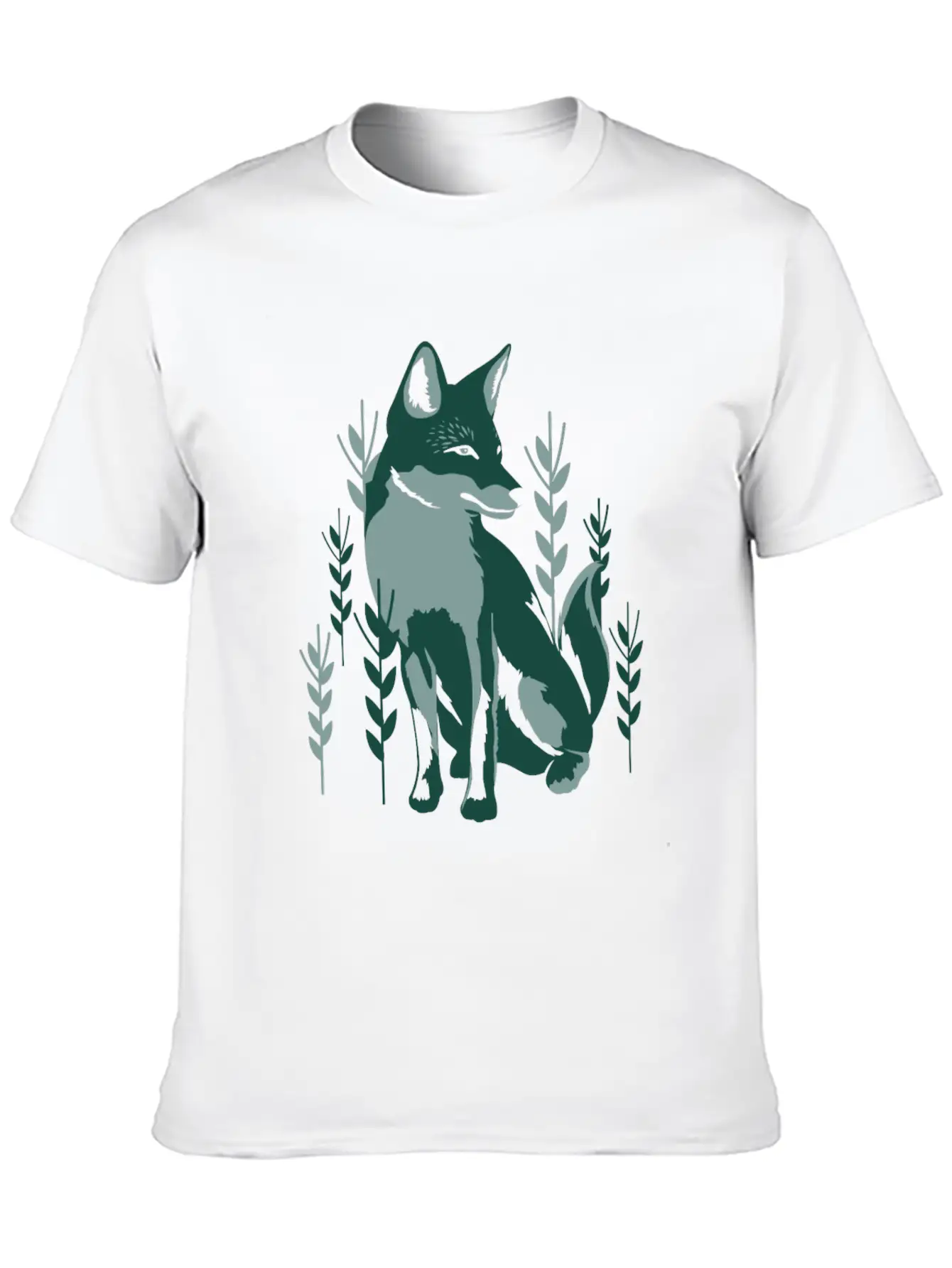 Green Fox Unisex Casual T-Shirt – Clean Design For Daily Comfort