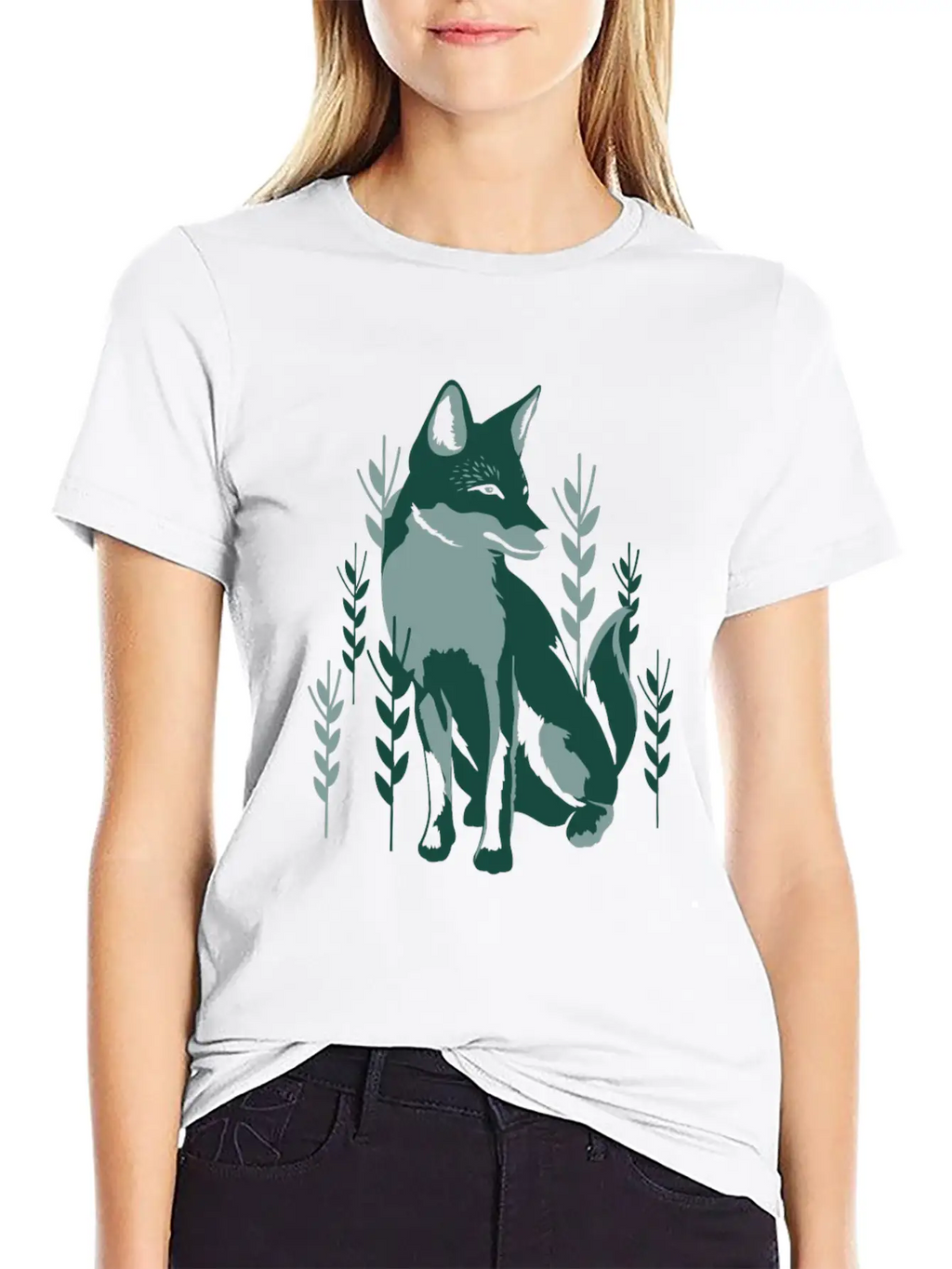 Green Fox Unisex Casual T-Shirt – Clean Design For Daily Comfort