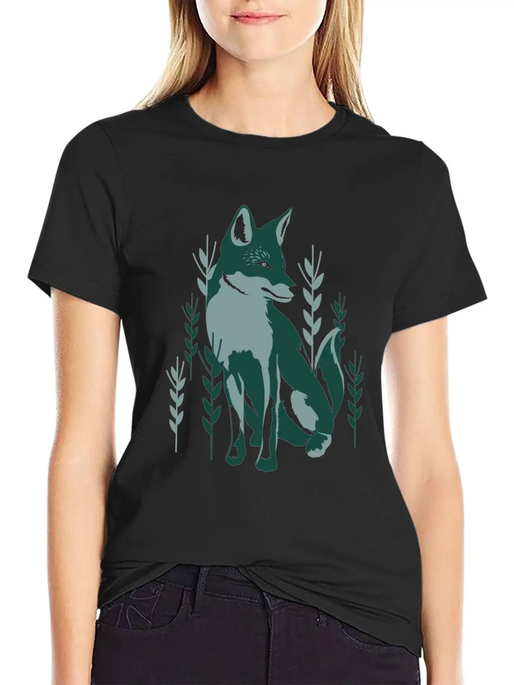 Green Fox Unisex Casual T-Shirt – Clean Design For Daily Comfort