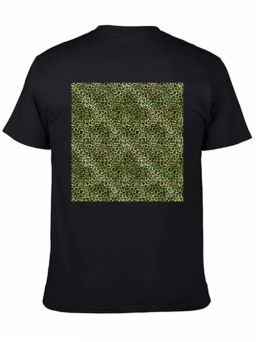Green Gold Leopard Pattern Stylish Everyday T-Shirt – Unisex Basic Cotton Tee