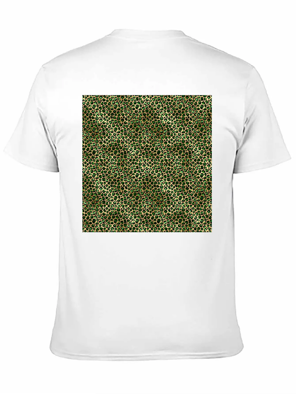 Green Gold Leopard Pattern Stylish Everyday T-Shirt – Unisex Basic Cotton Tee