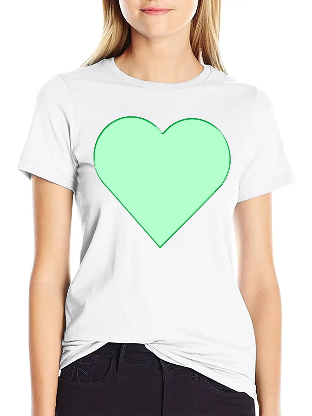 Green Heart. Relaxed Everyday Tee – Lightweight And Durable Cotton